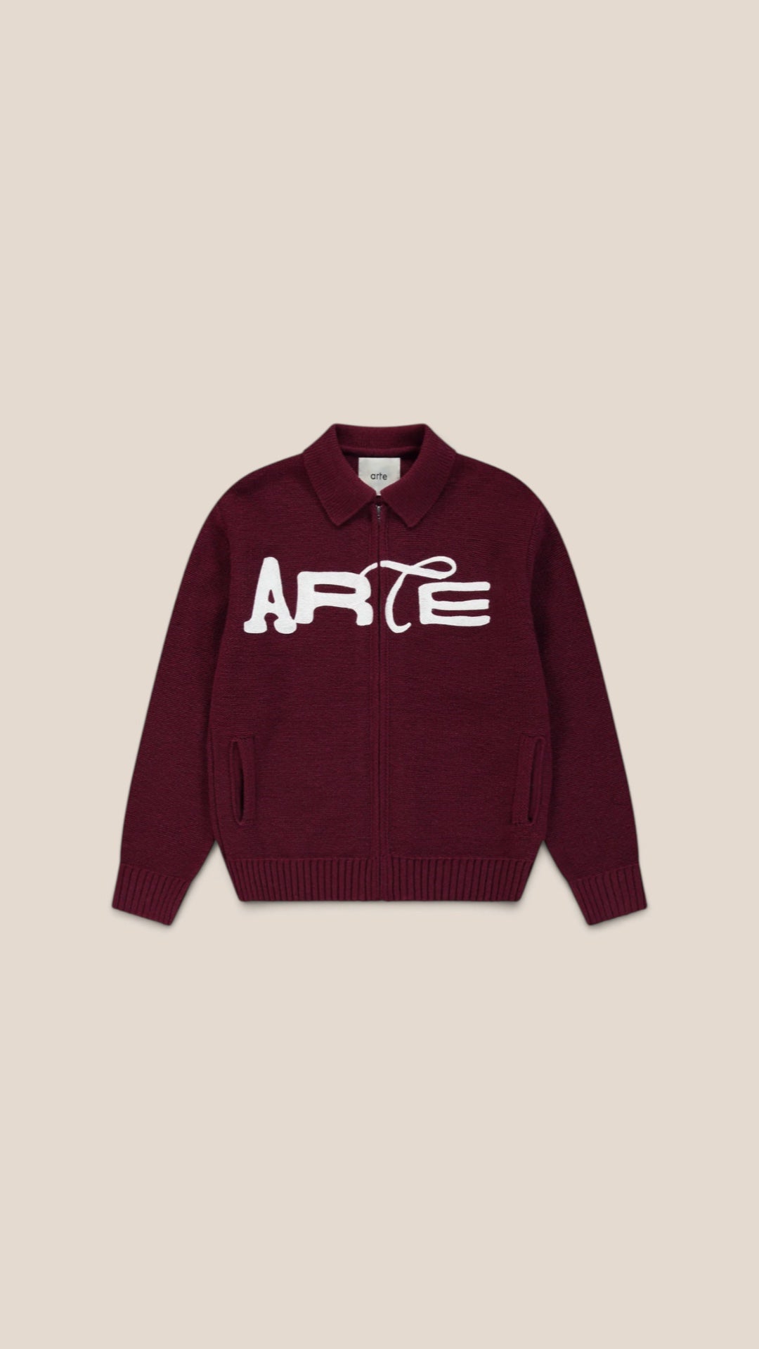 Stencil Zip Cardigan