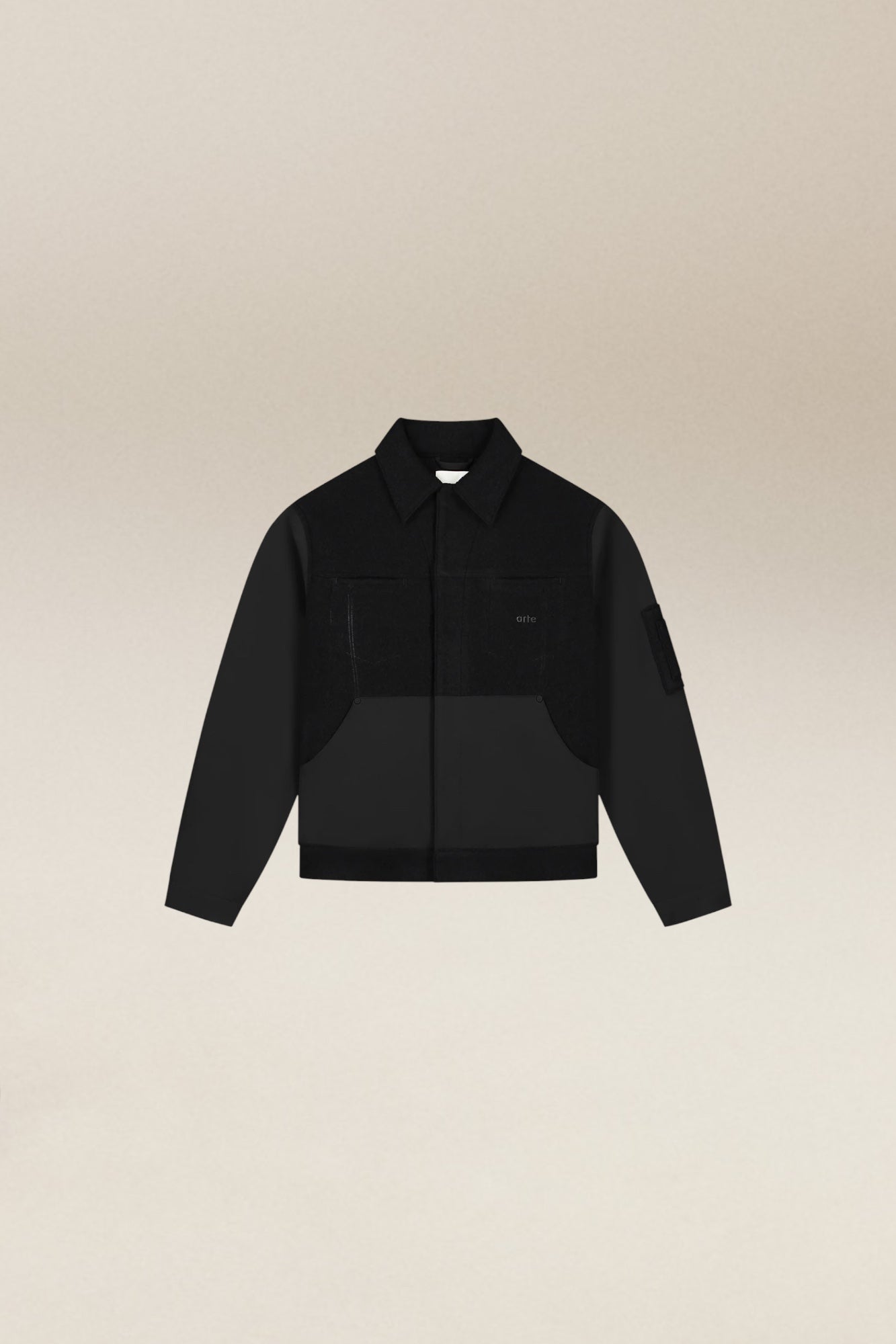 Nylon/Wool Combo Jacket