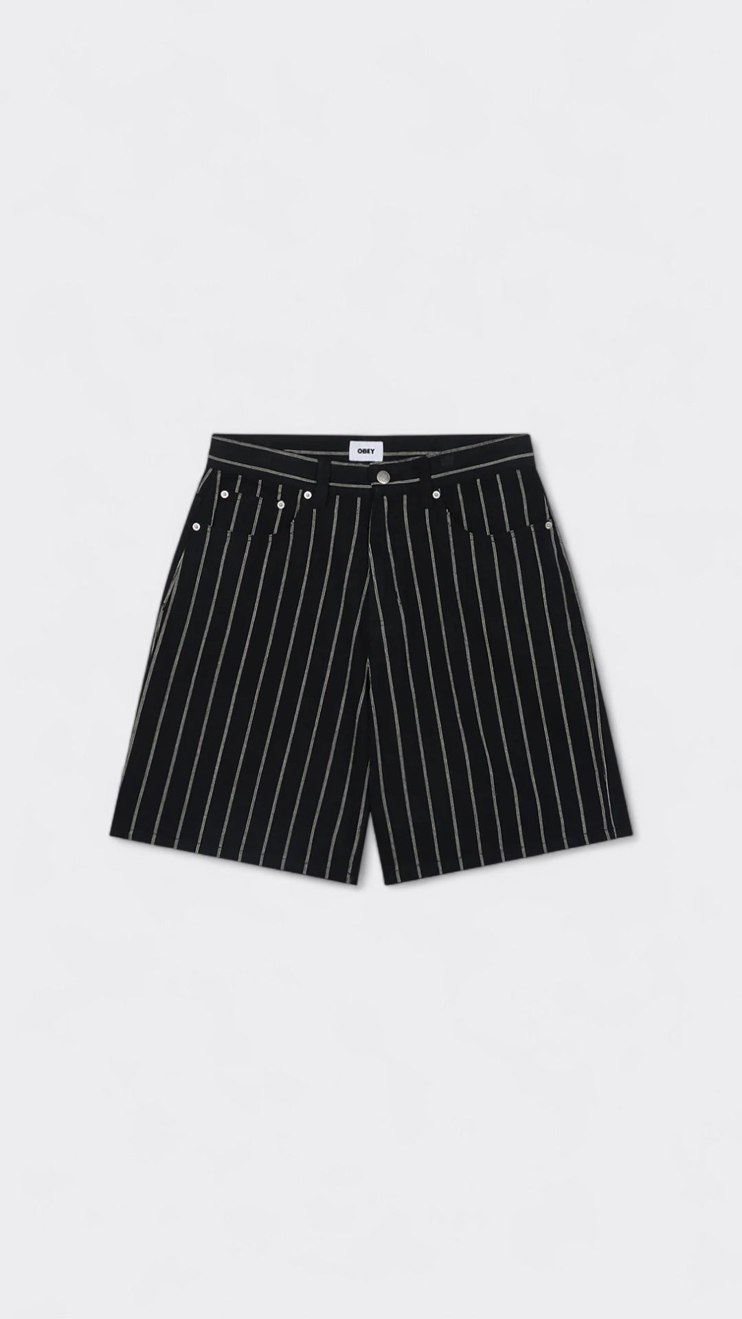 Stripe Baggy Denim Short