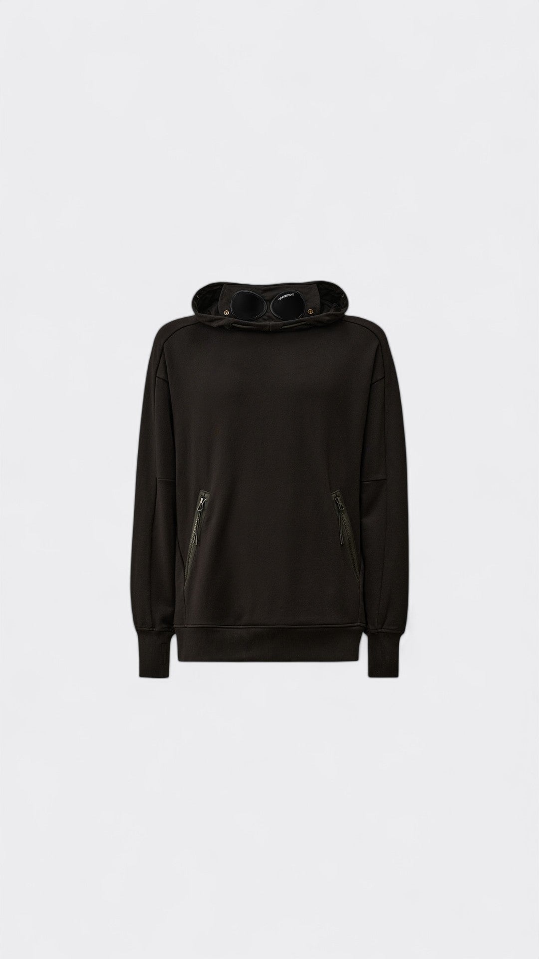 Diagonal Raised Fleece Goggle Hooded Sweatshirt