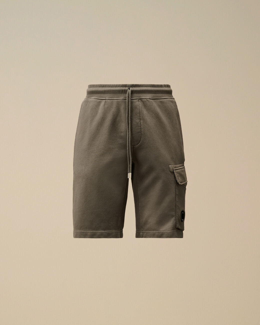 Cotton Diagonal Fleece Cargo Shorts