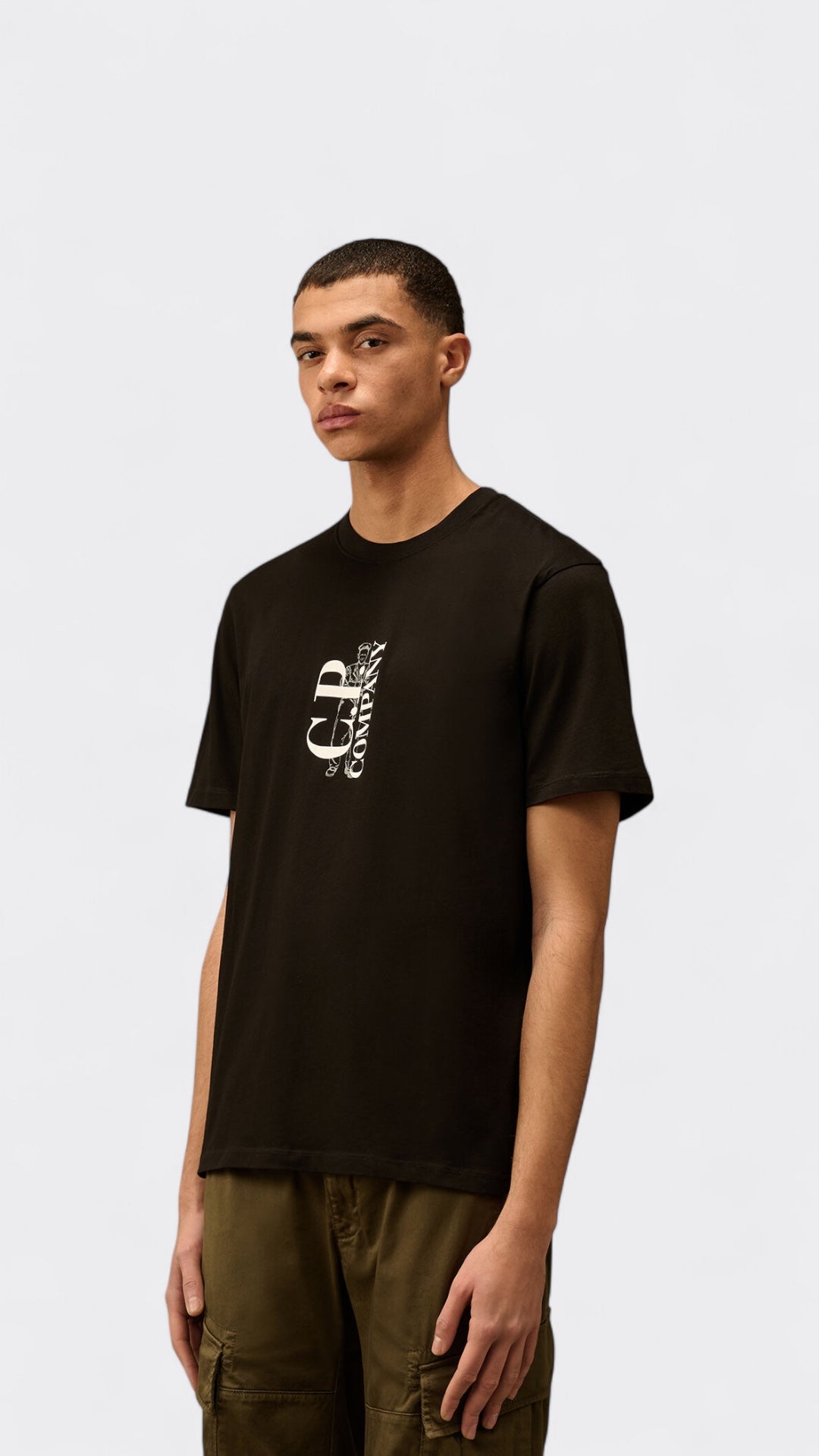 30/1 Jersey Vertical Logo T-Shirt