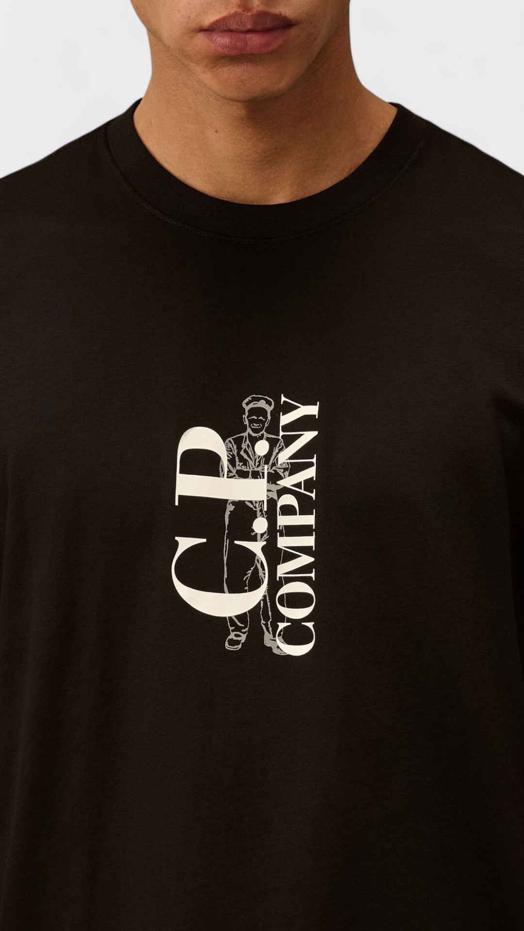 30/1 Jersey Vertical Logo T-Shirt