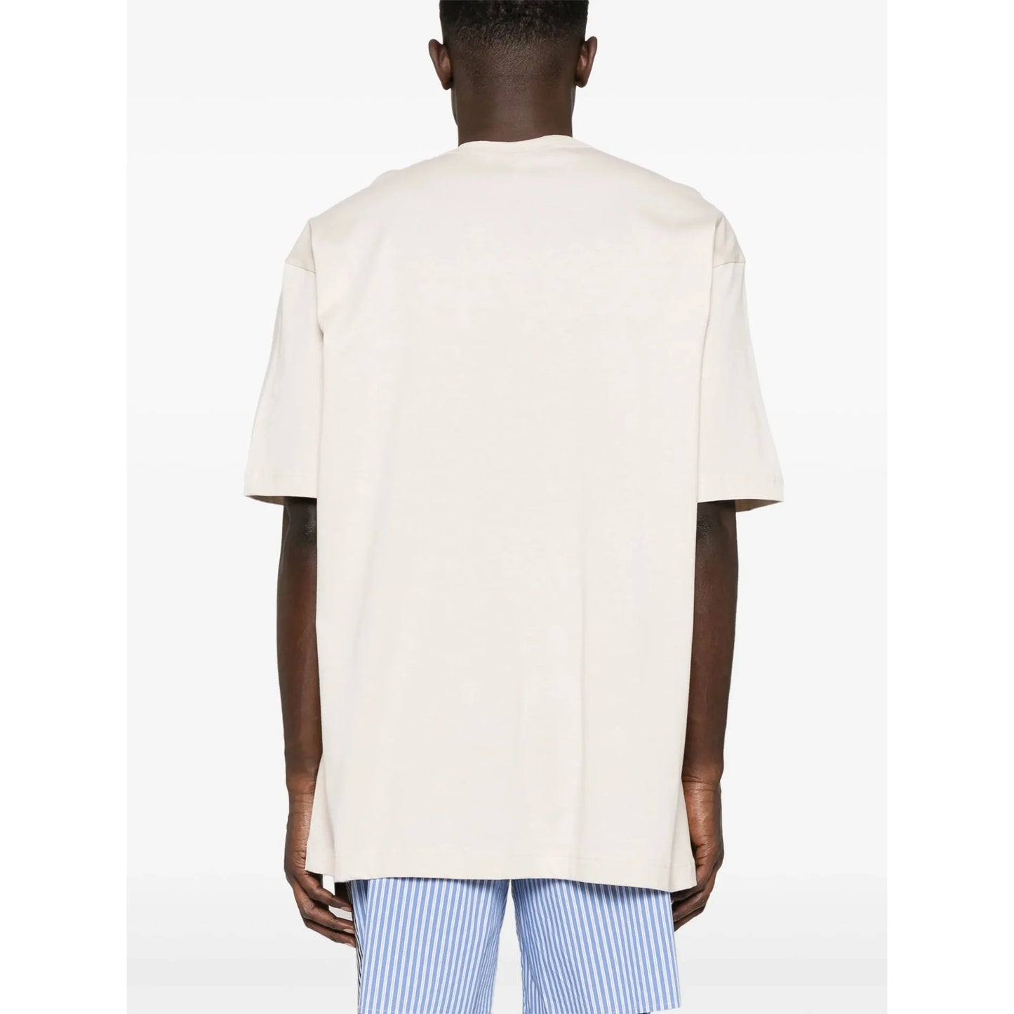 Logo Mens Shirt Knit Beige