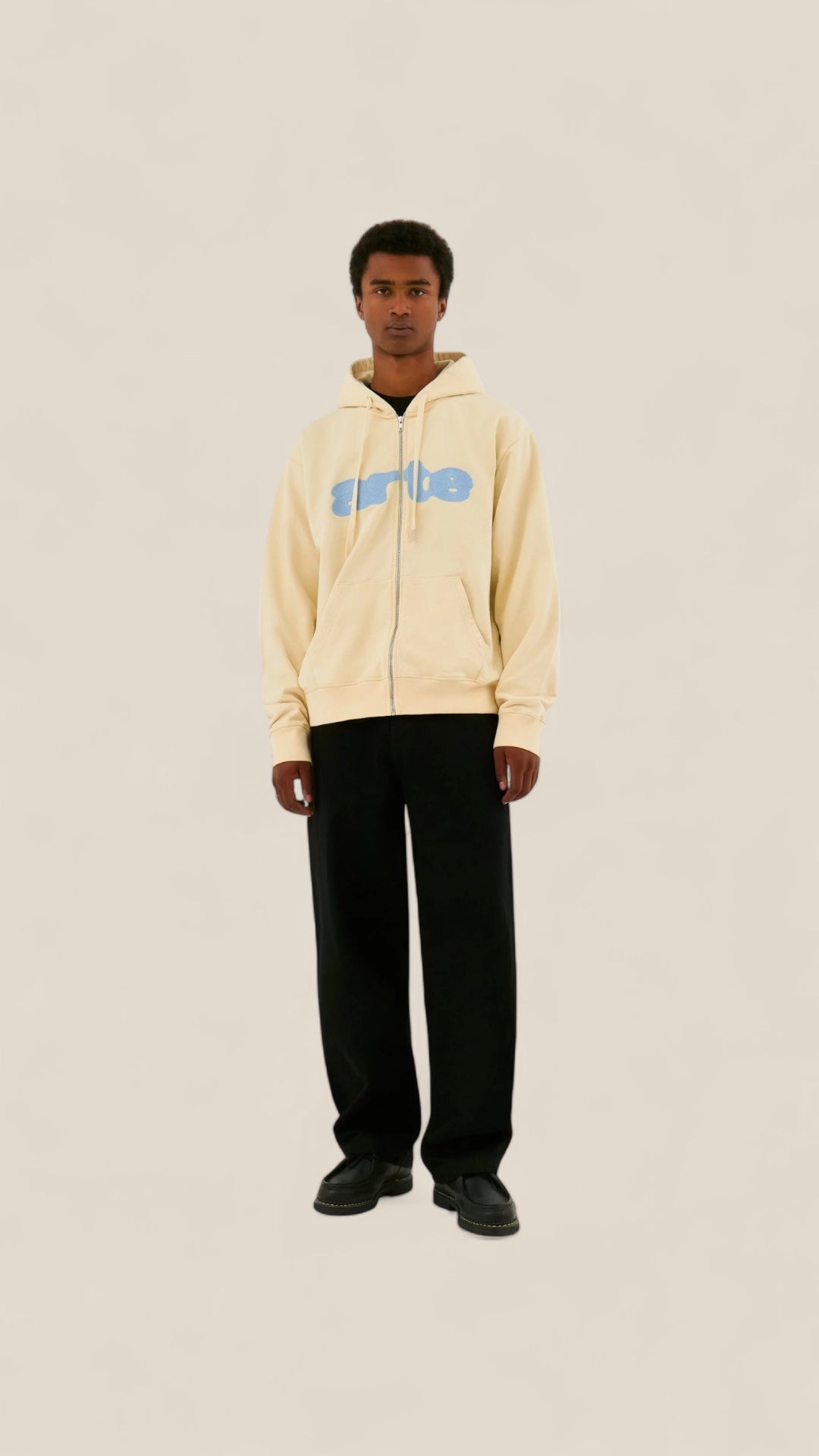 Embroidery Zip Hoodie