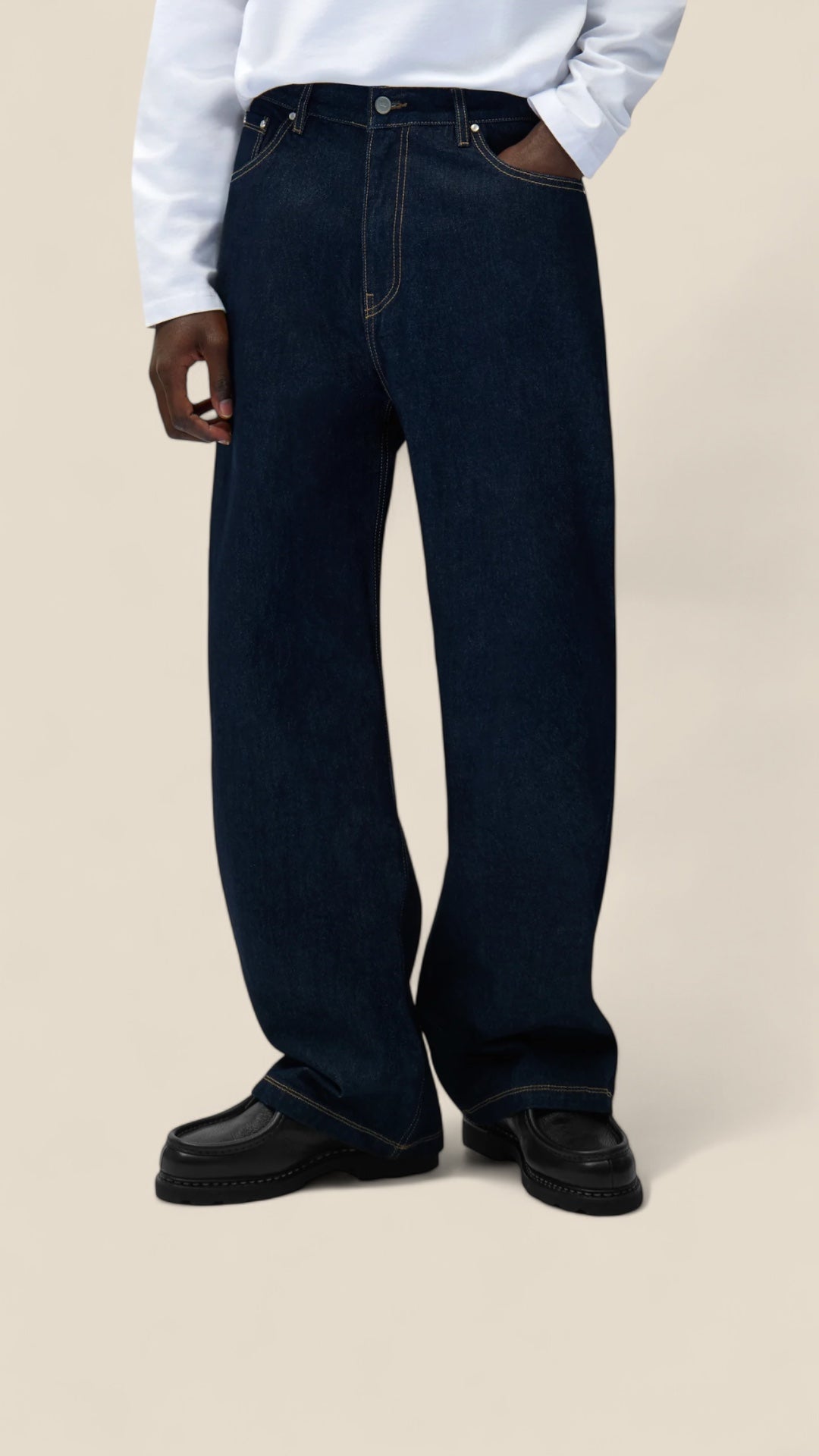 Basic Jeans Pants Raw Denim