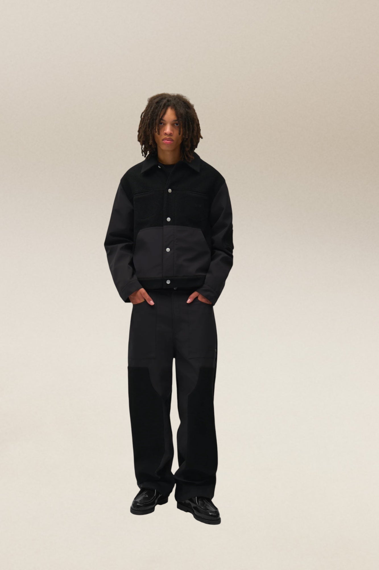Nylon/Wool Combo Jacket