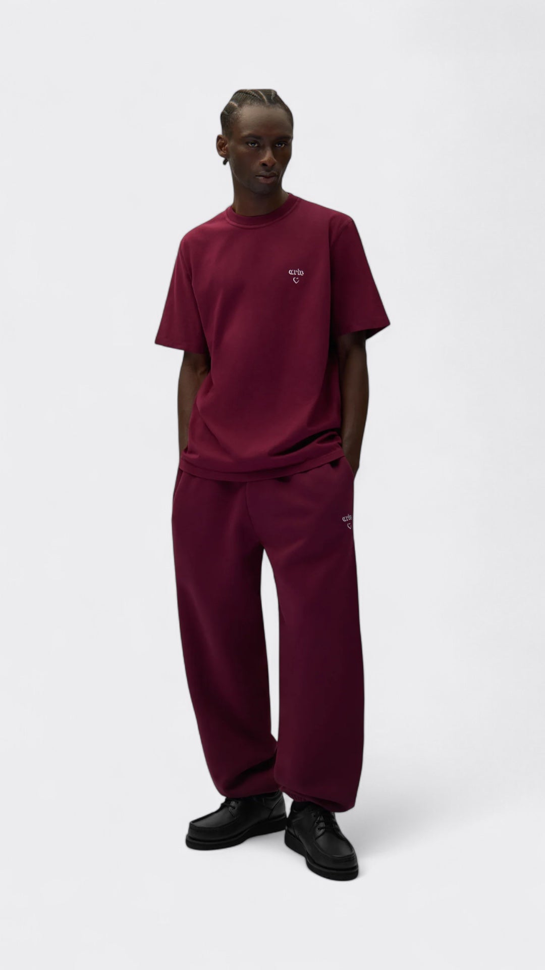 Arte Heart T-shirt Bordeaux