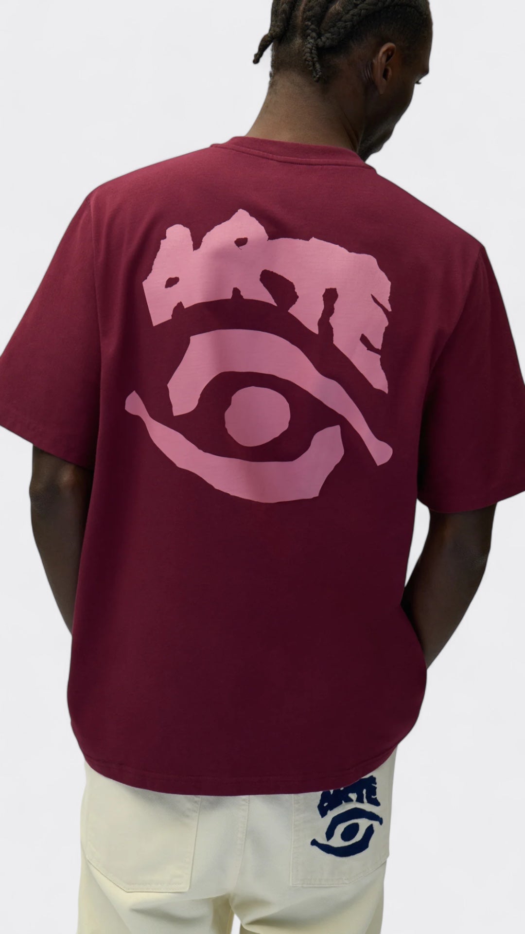 Eye Print T-shirt Bordeaux