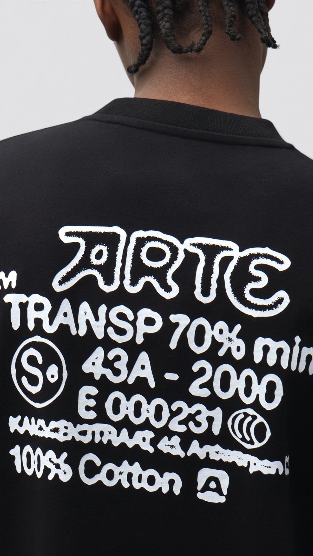 Serial Stamp T-shirt Black