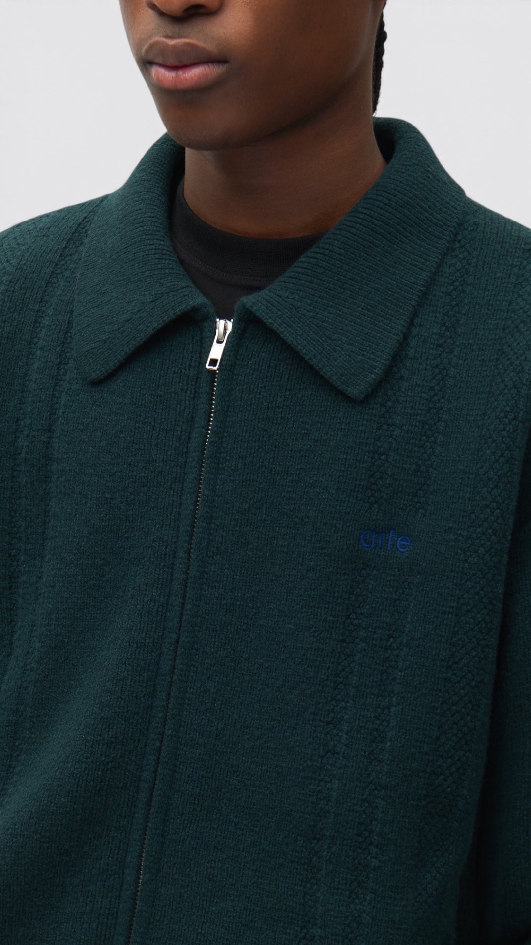 Cable Knit Zip Cardigan