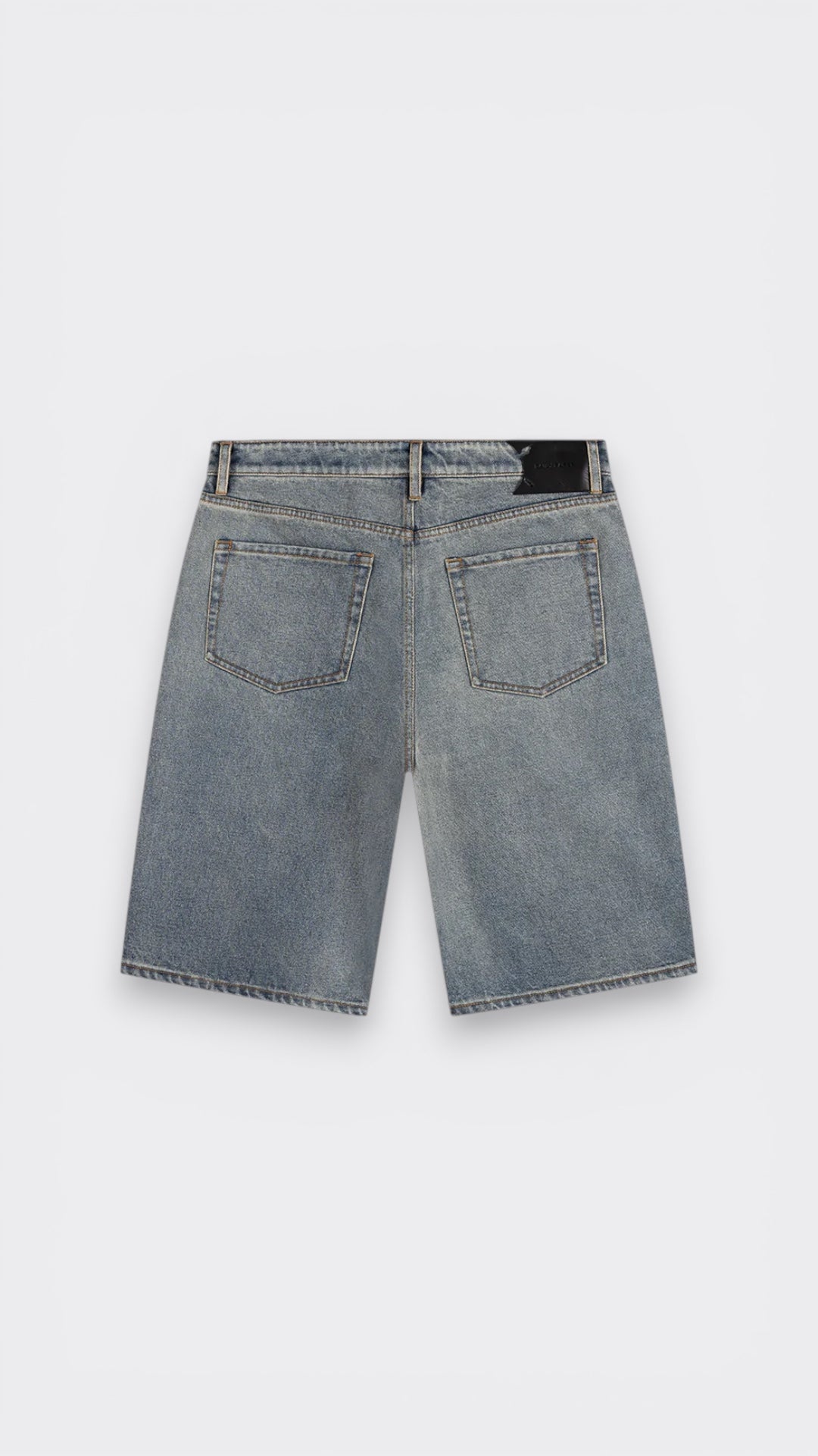 Denim Compact Shield Embroidery Denim Shorts