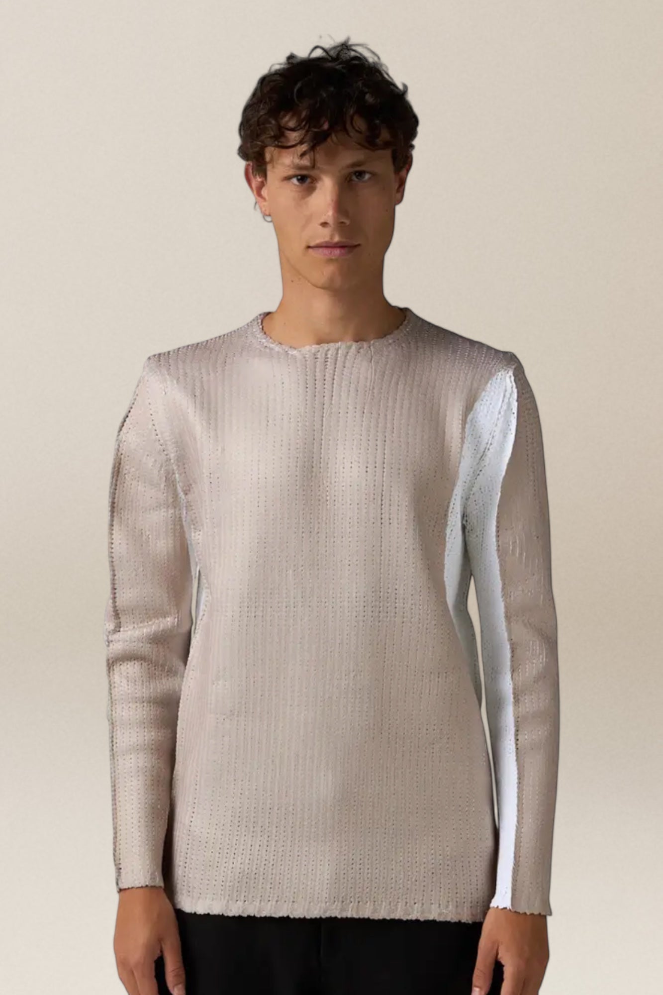 Tartan Overprint Sweater