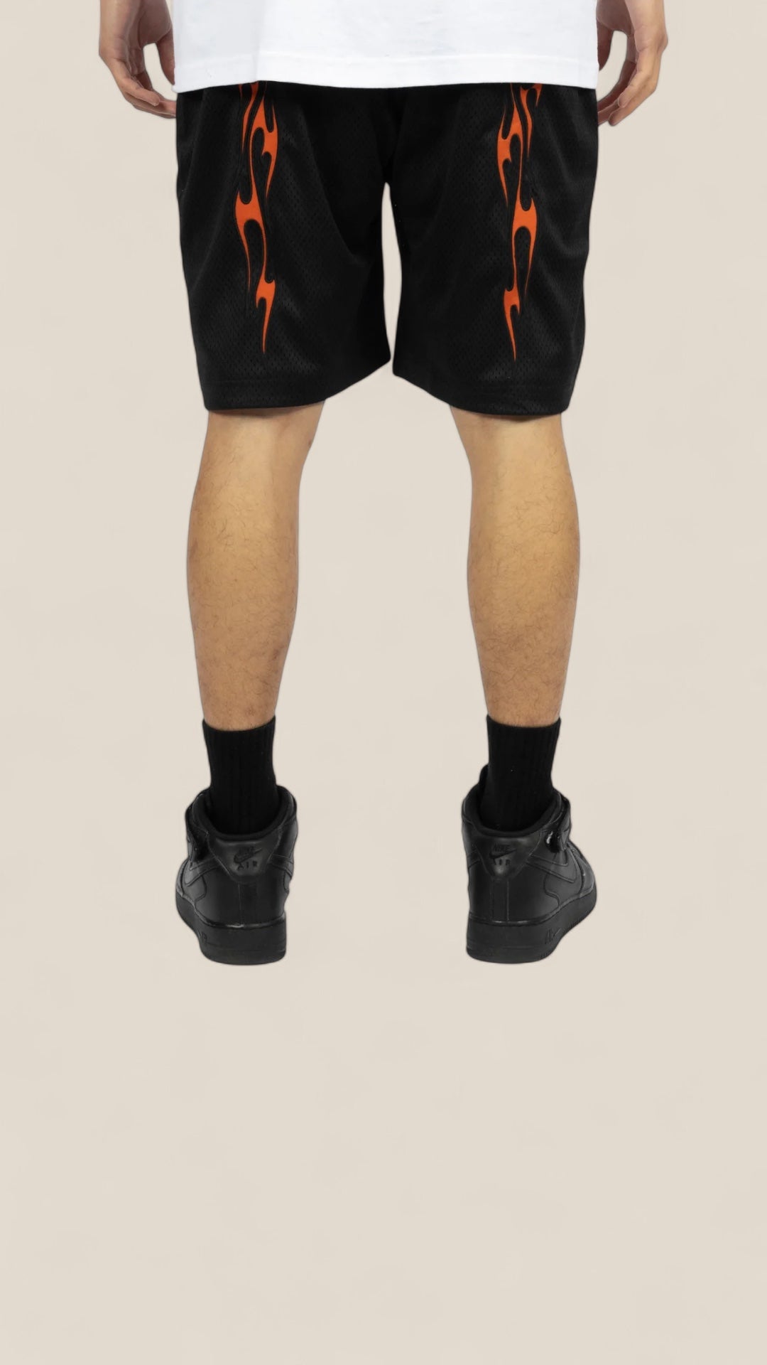 Flame Mesh Short Black