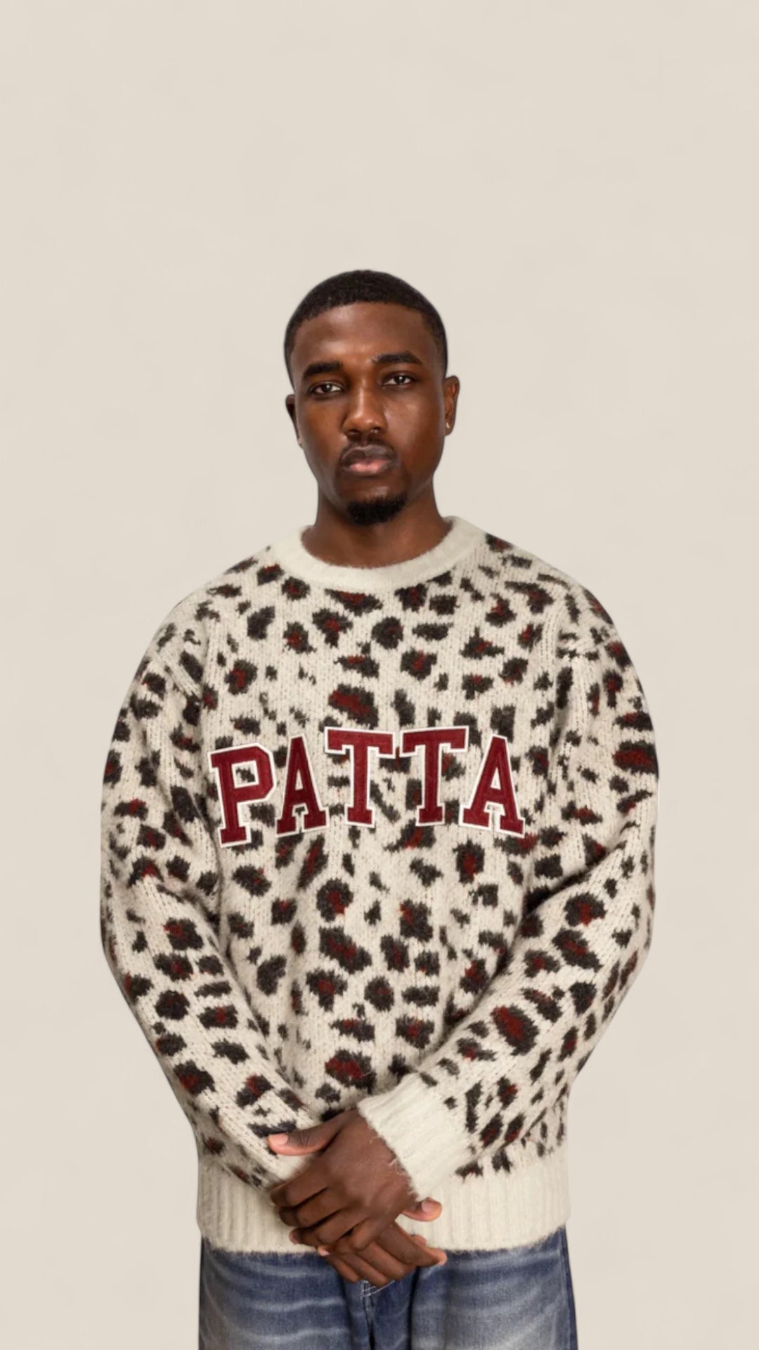 Patta Leopard Brushed Knitted Sweater