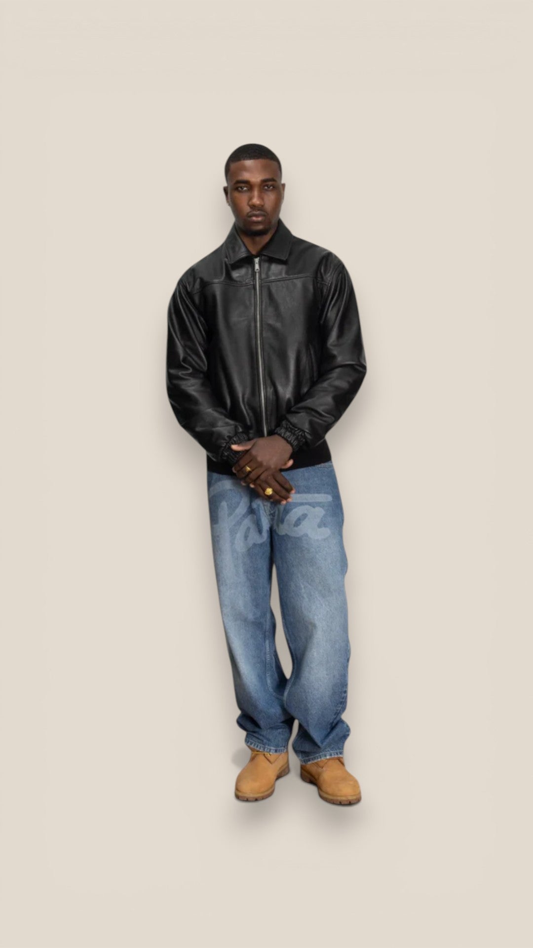 Patta Leather Bomber Jacket