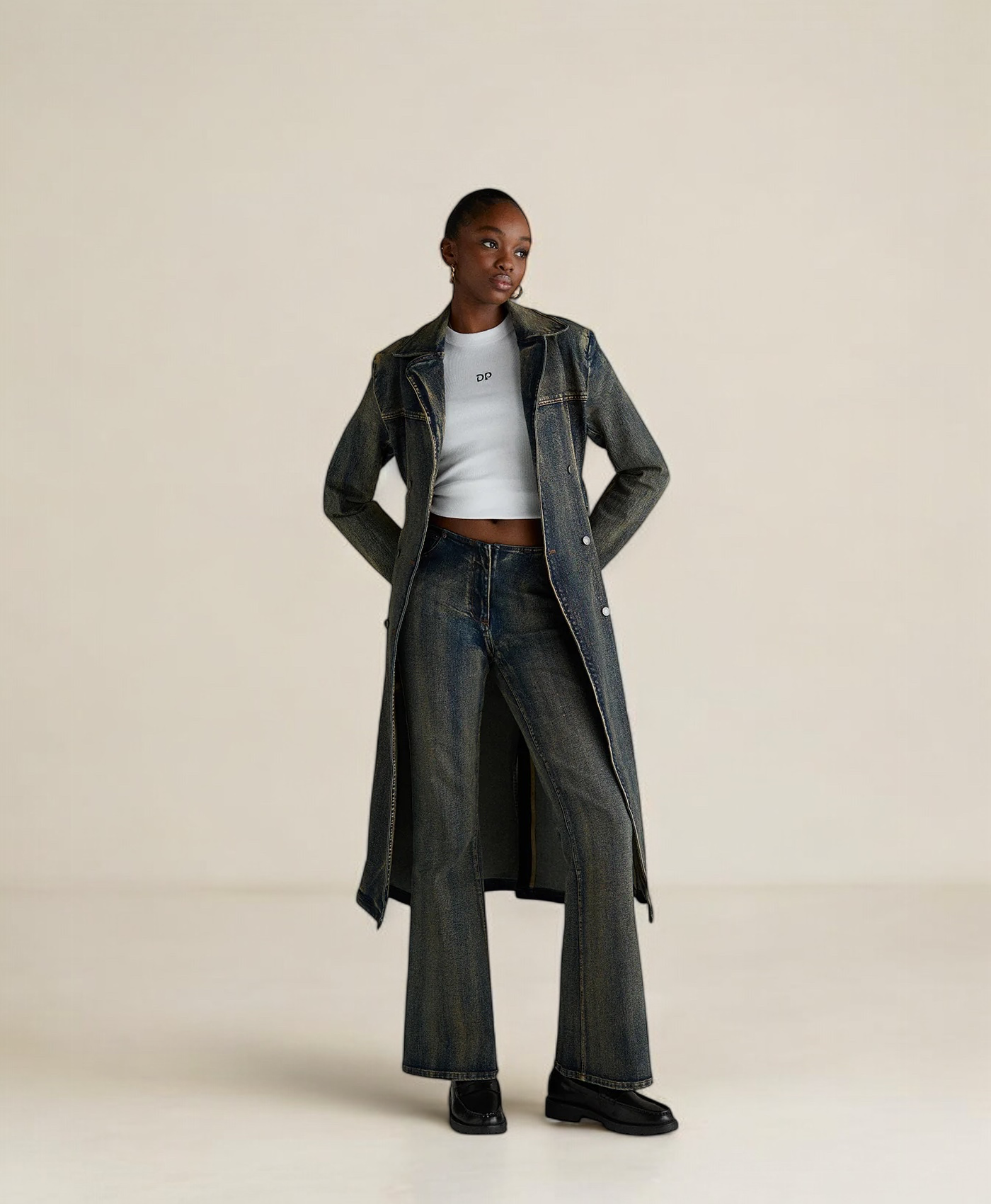 Brown Wash Vintage Wash Jeans