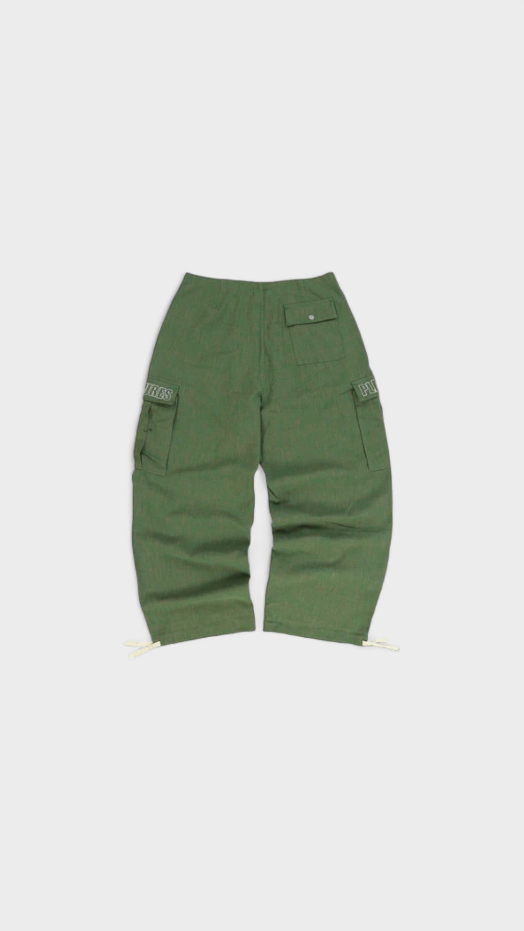 Visitor Wide Fit Cargo Pants Green
