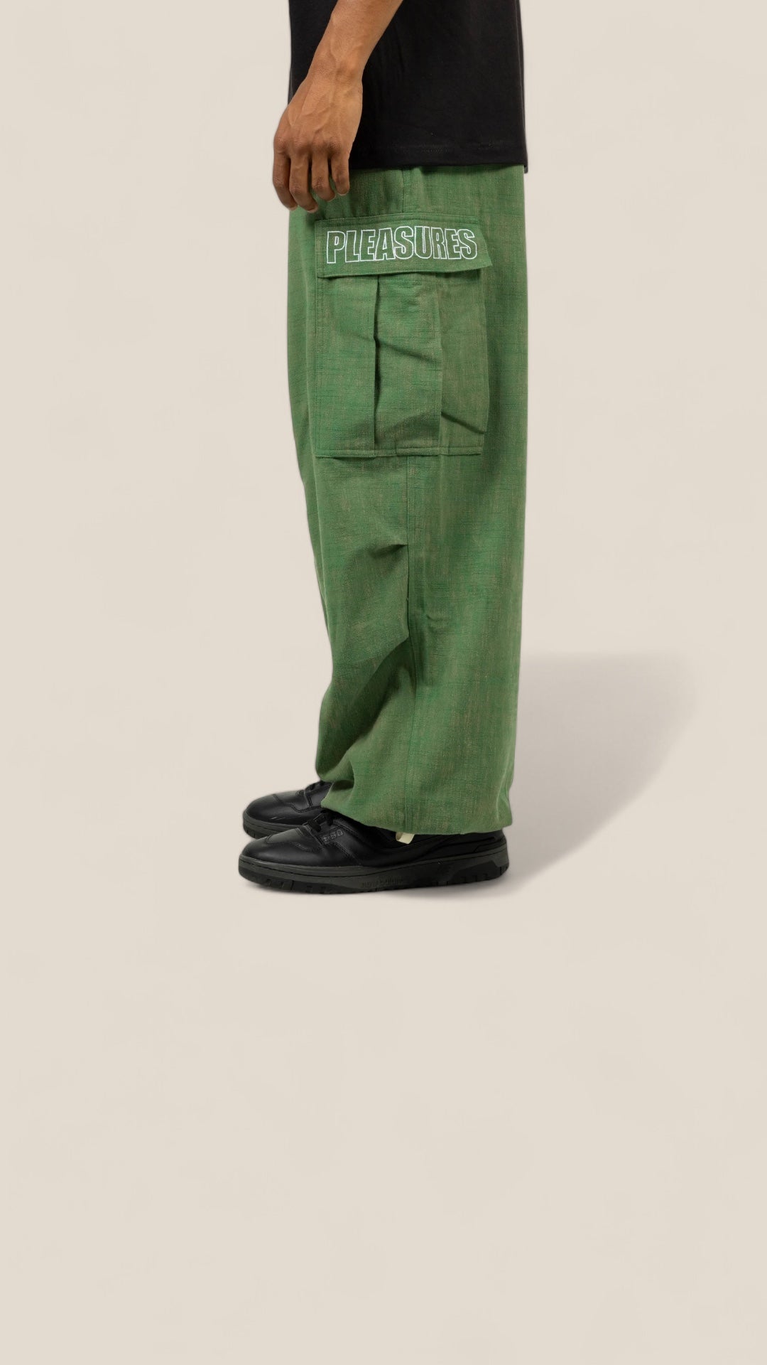 Visitor Wide Fit Cargo Pants Green