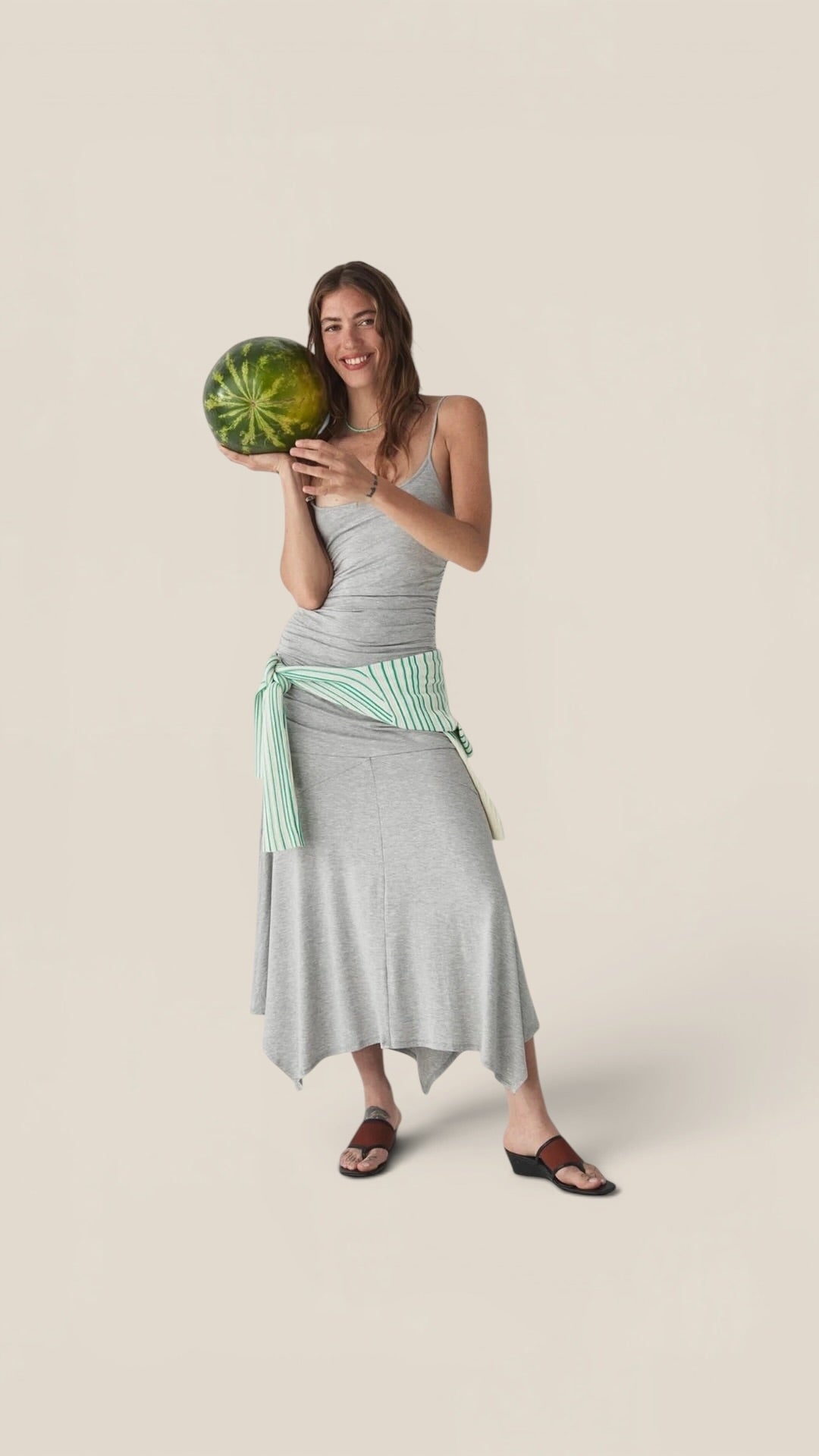 Luma Grey Midi Dress