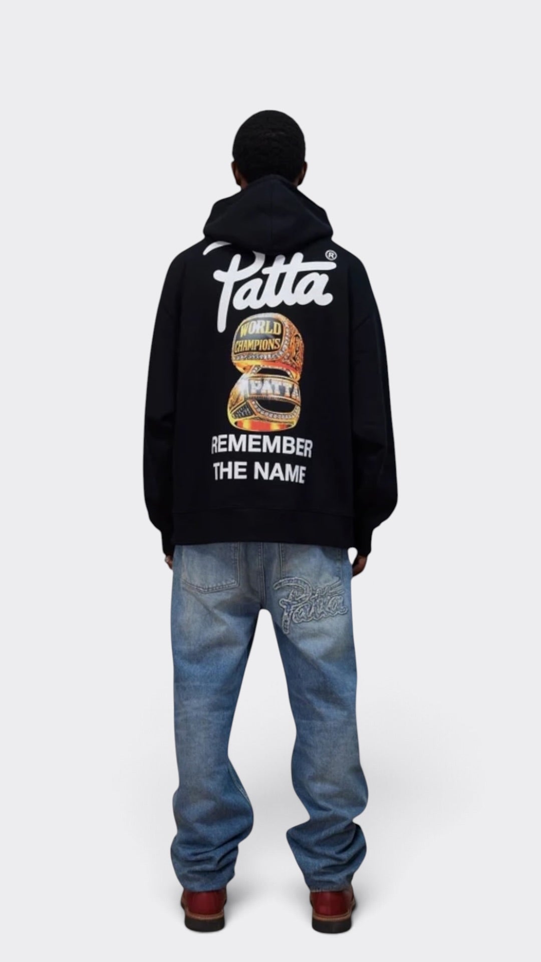 Patta Championship Hooded Sweater Black