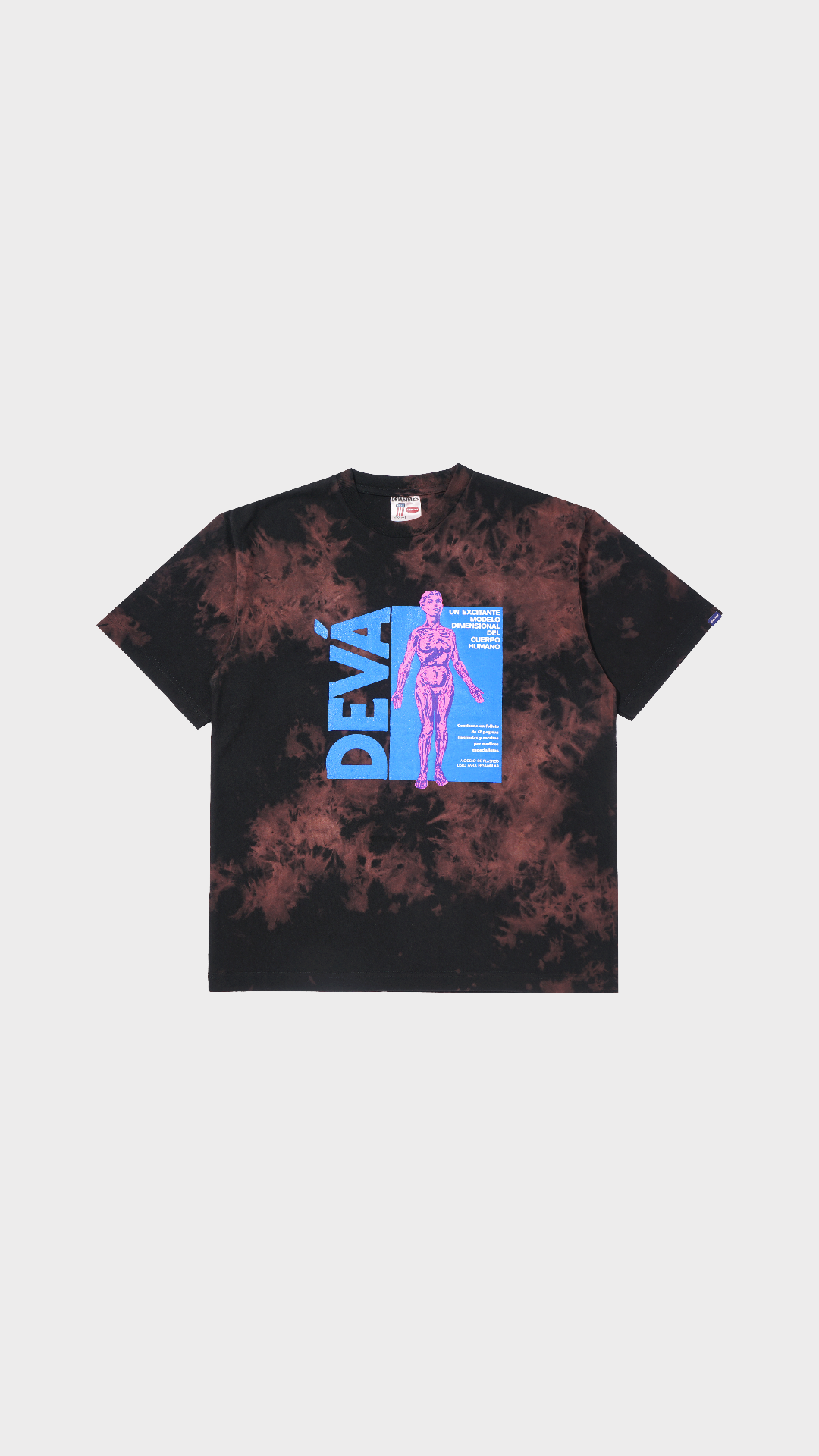 T-shirt Anatomy Bleached Black