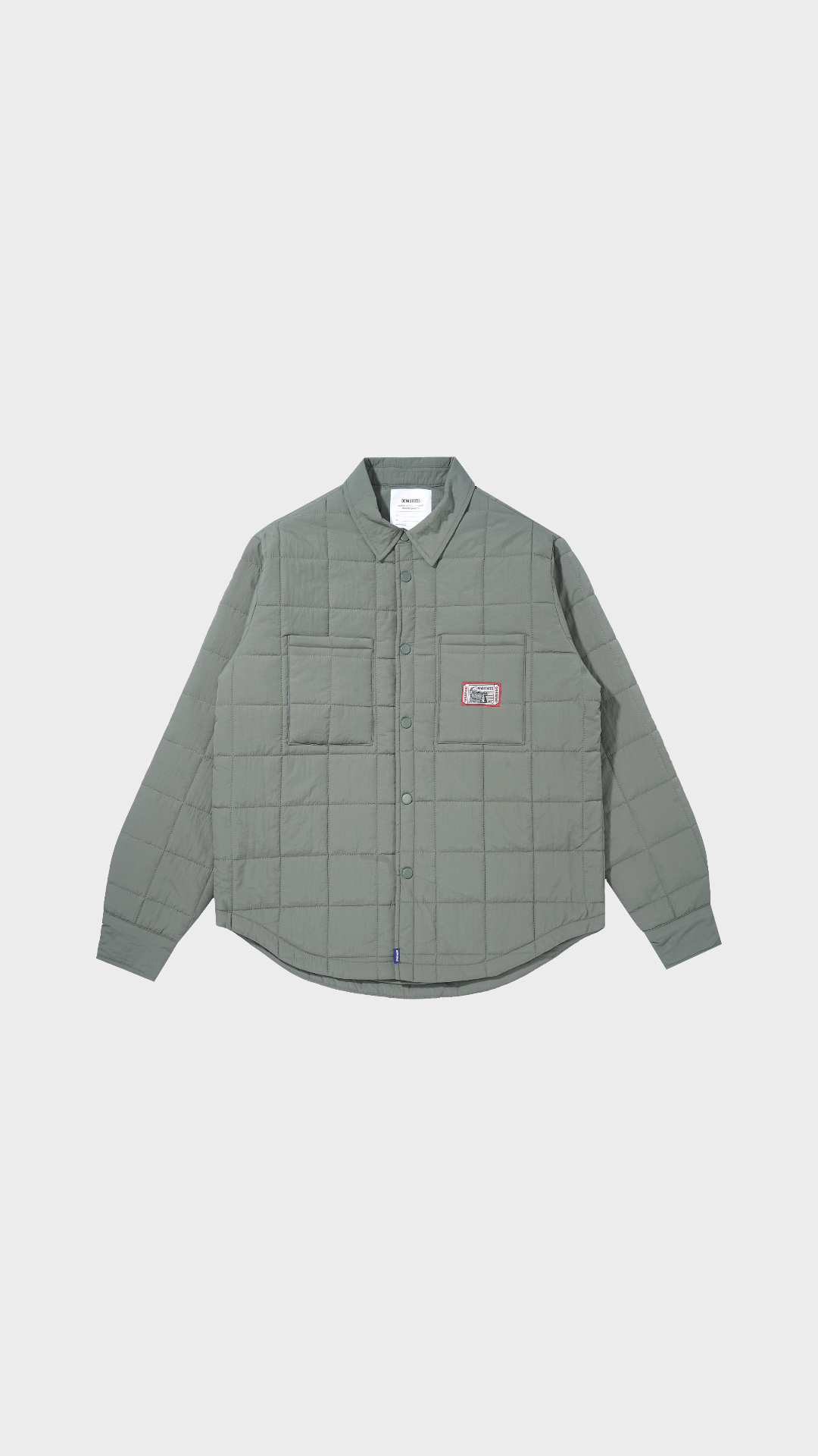 Quilted Fatigue Shirt Bones Olive Green