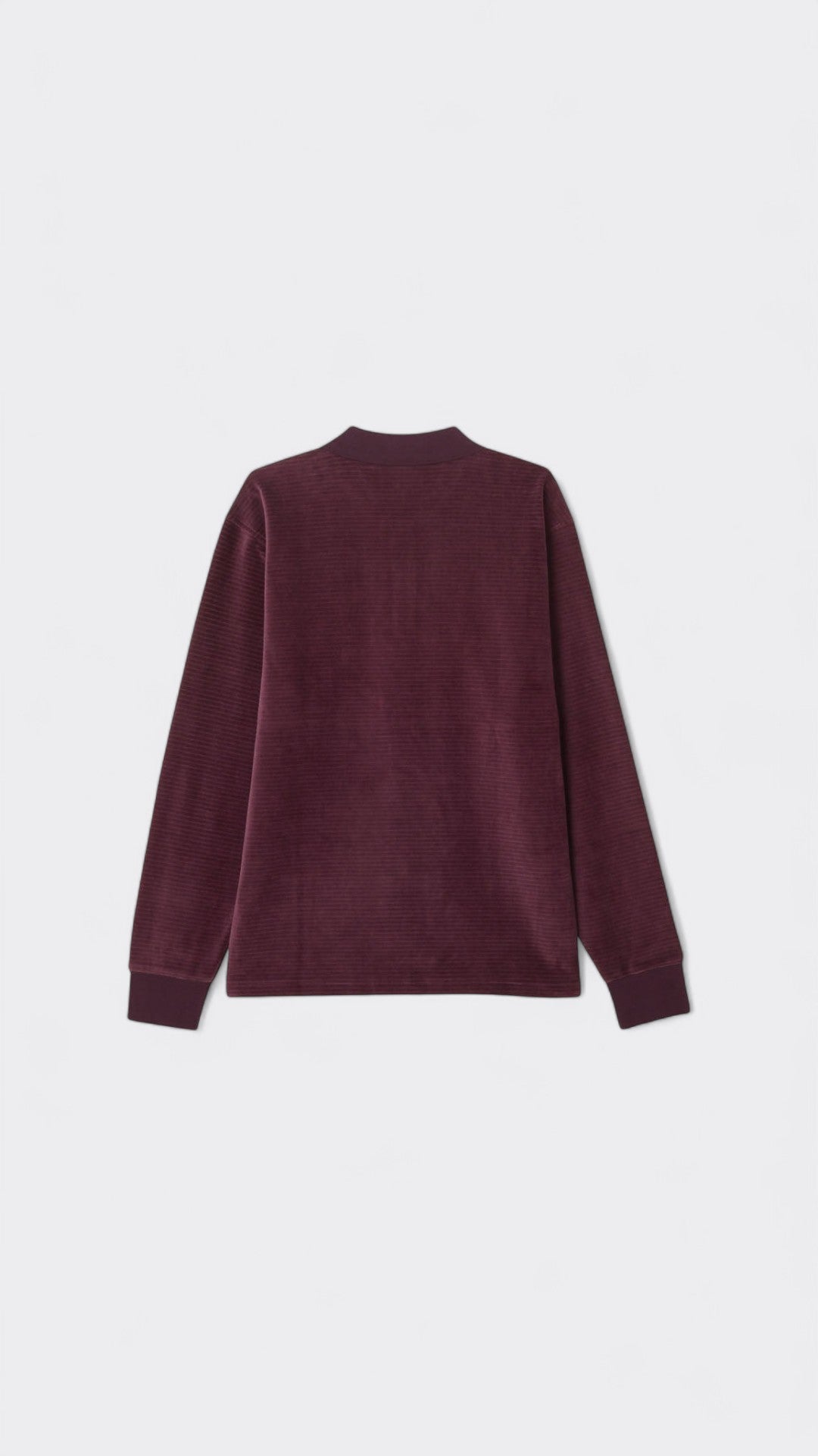 Loop Velour Polo L/S Plum