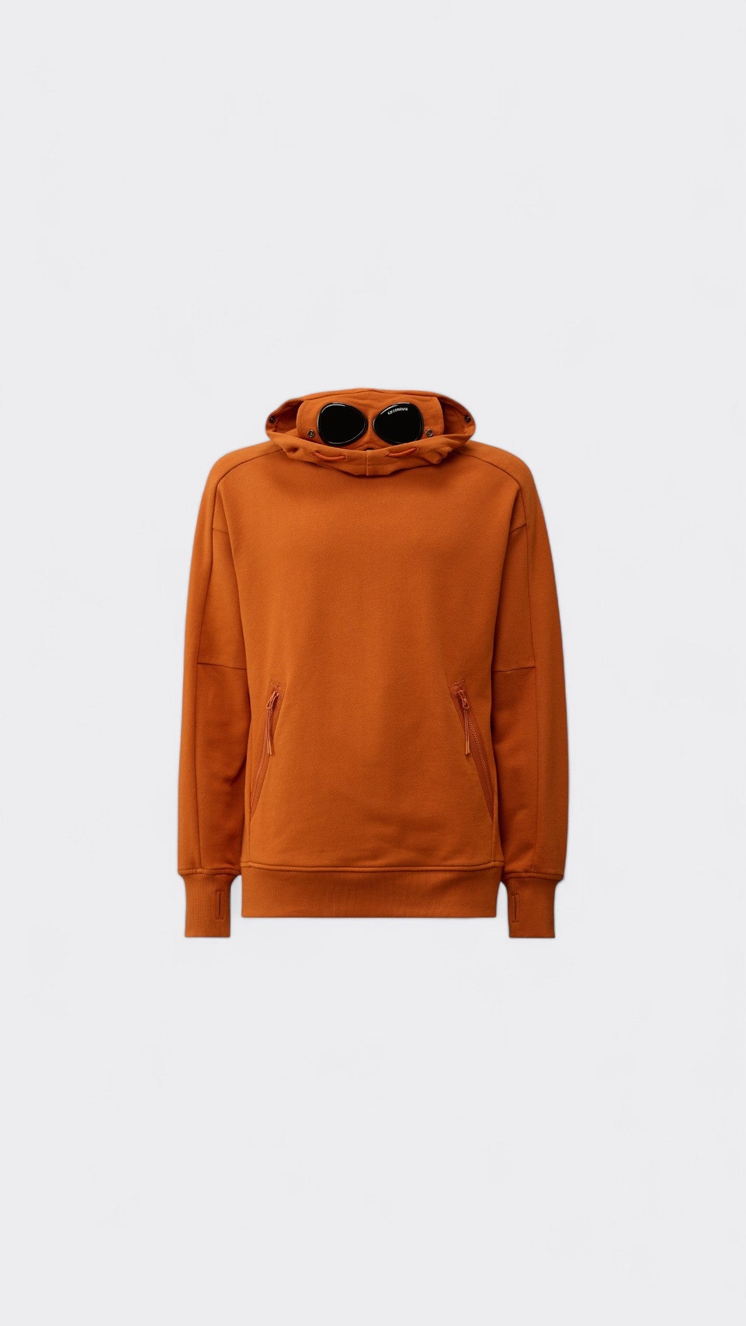 Diagonal Raised Fleece Goggle Hooded Sweatshirt