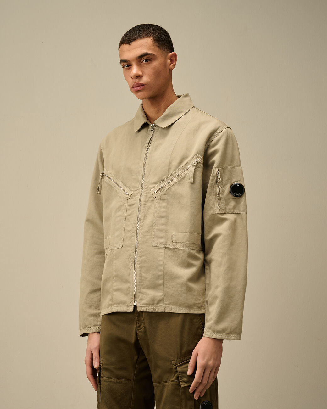 Linen Full Zip Overshirt