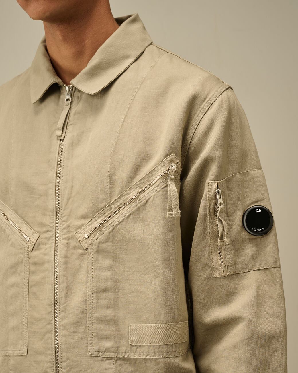 Linen Full Zip Overshirt
