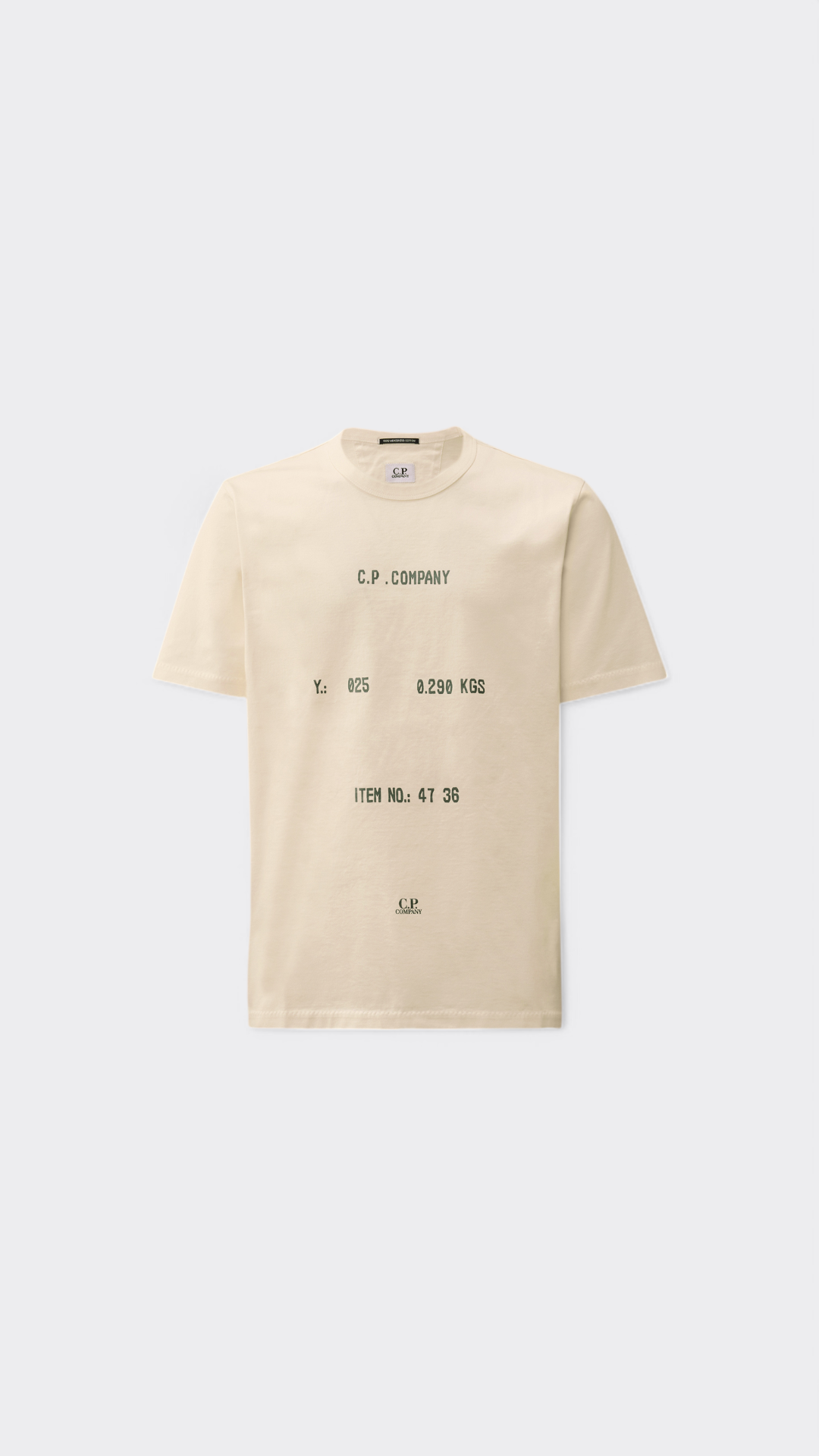 30/2 Mercerized Jersey Twisted Written Logo T-Shirt