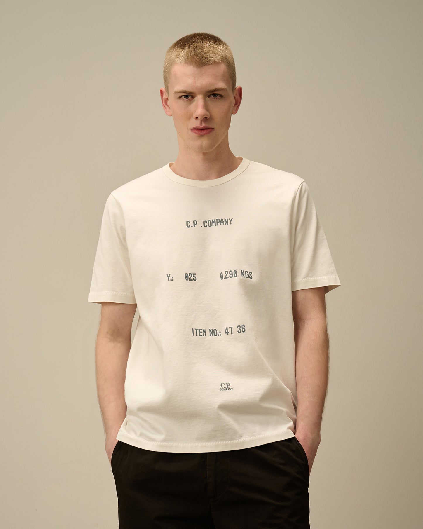 30/2 Mercerized Jersey Twisted Written Logo T-Shirt