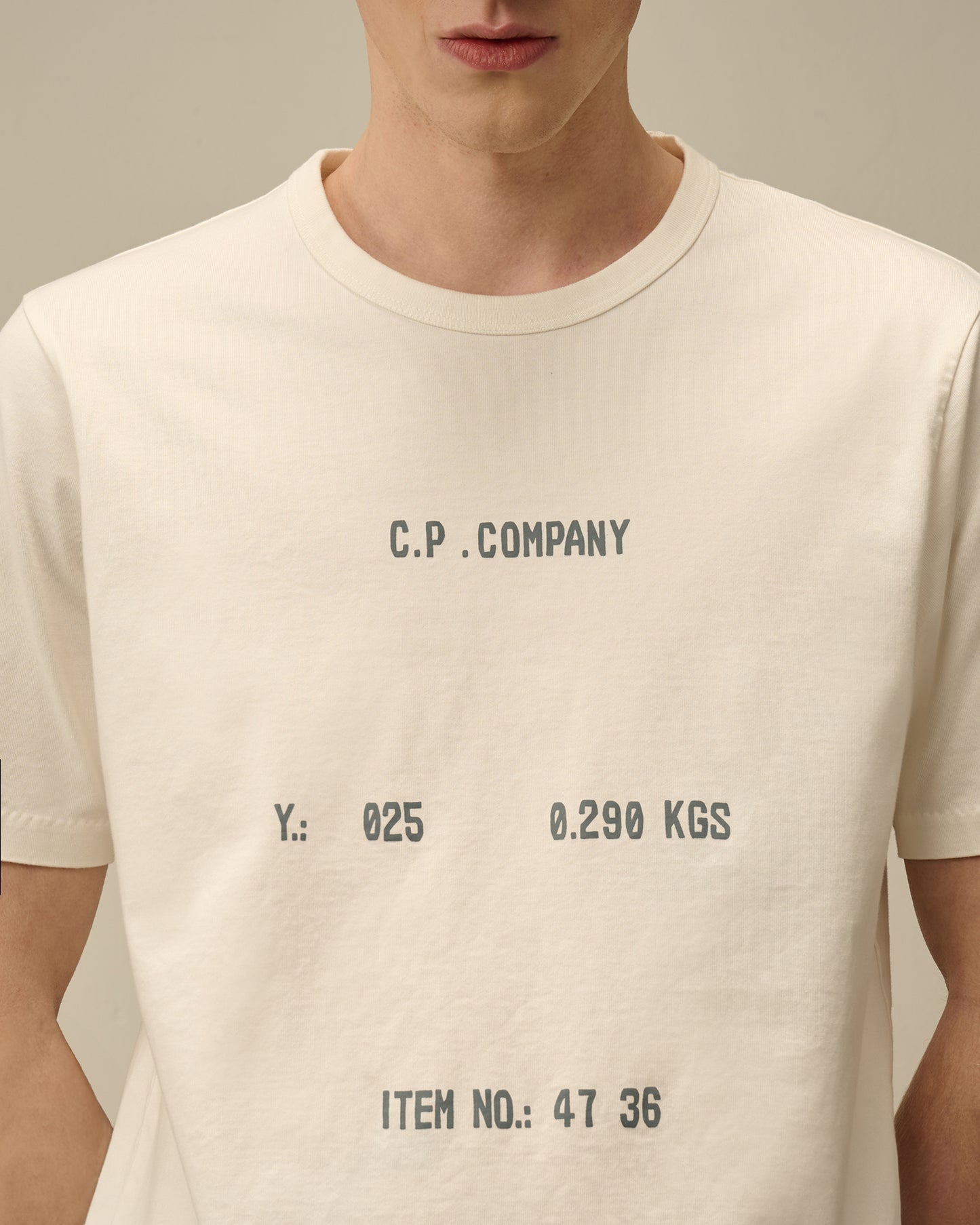 30/2 Mercerized Jersey Twisted Written Logo T-Shirt