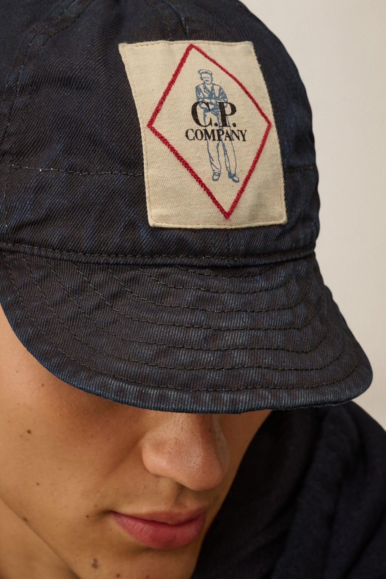 3/4 Plated Denim Logo Cap