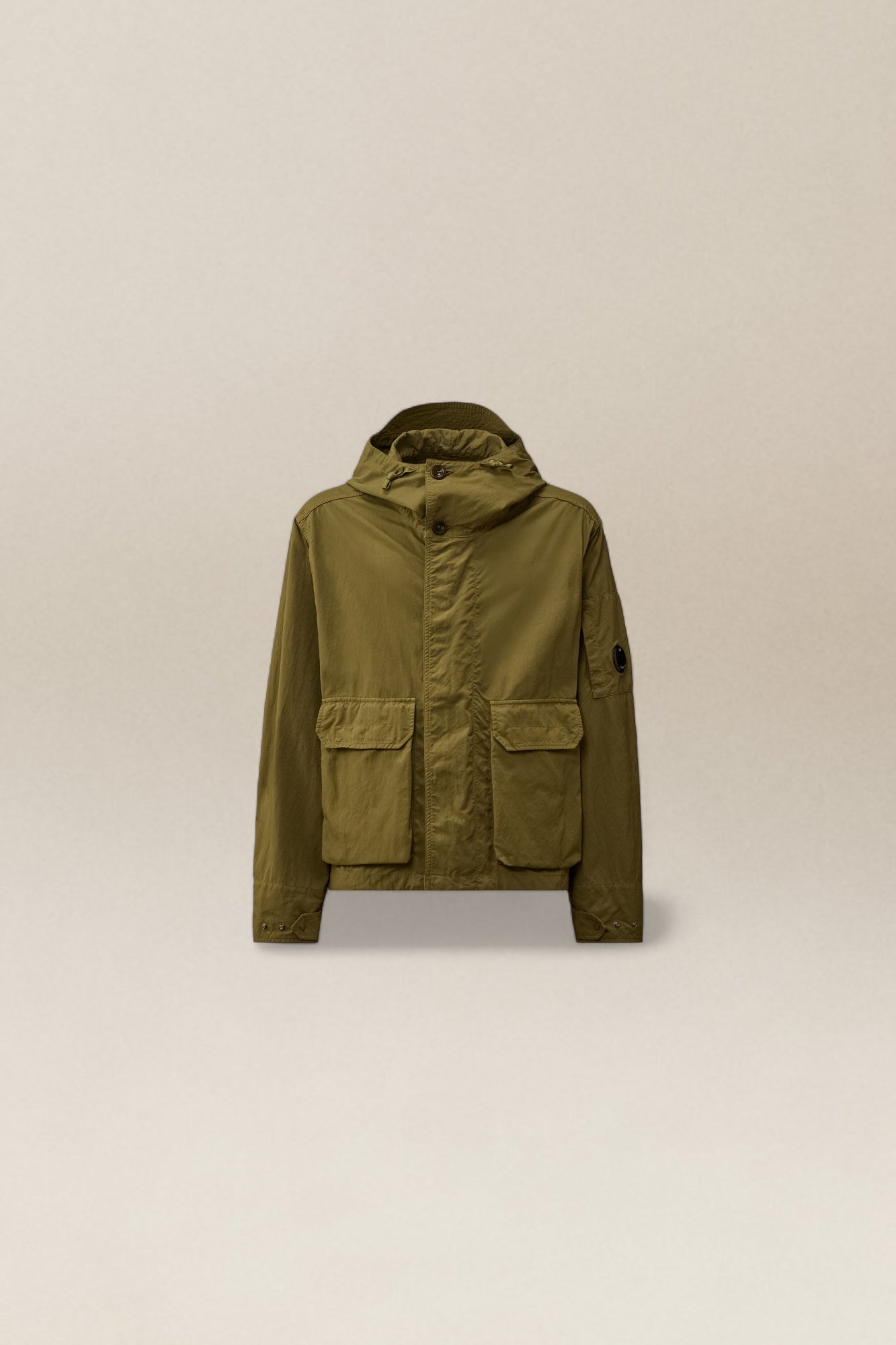 Twill Hooded Short Jacket