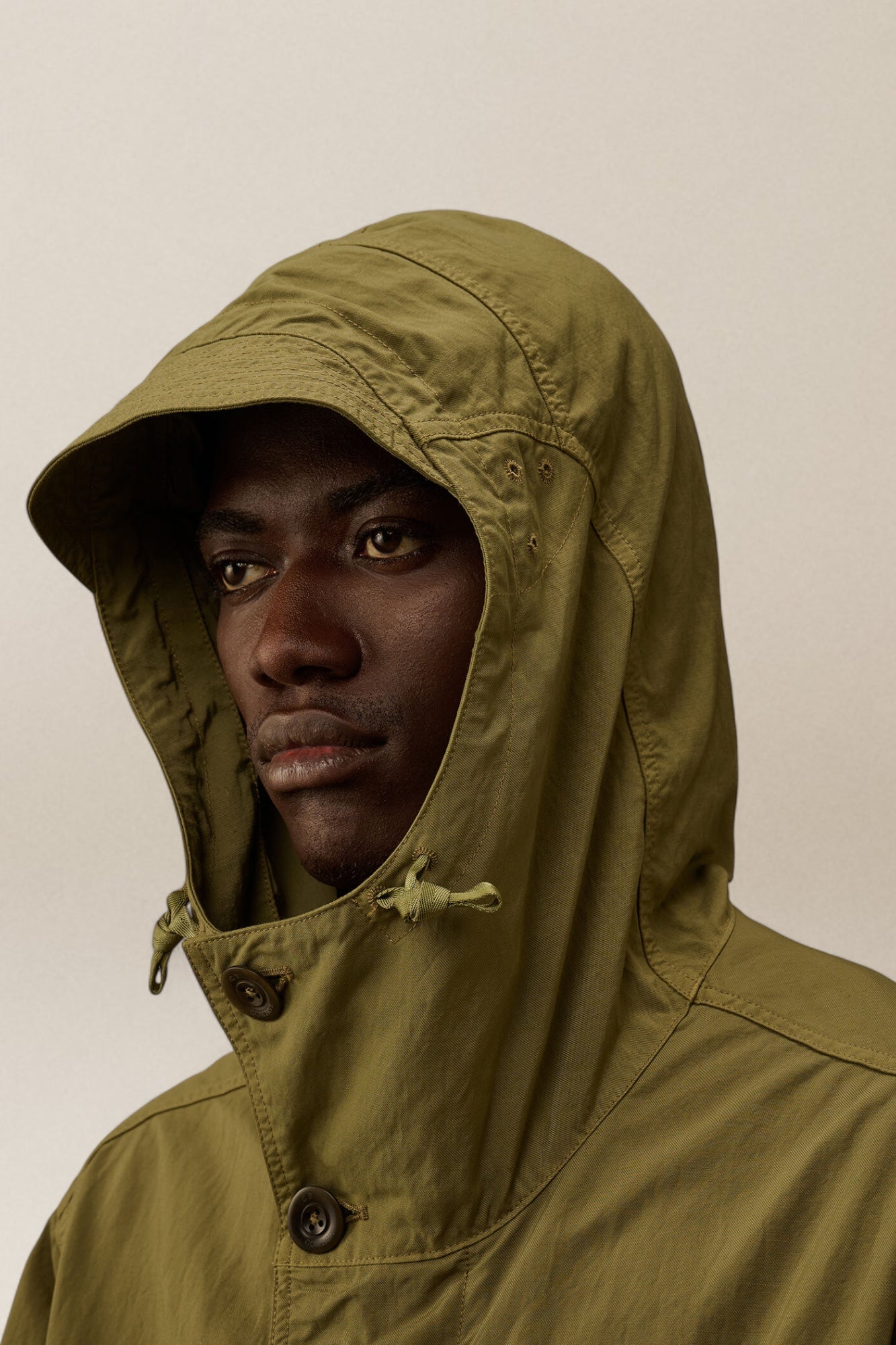 Twill Hooded Short Jacket