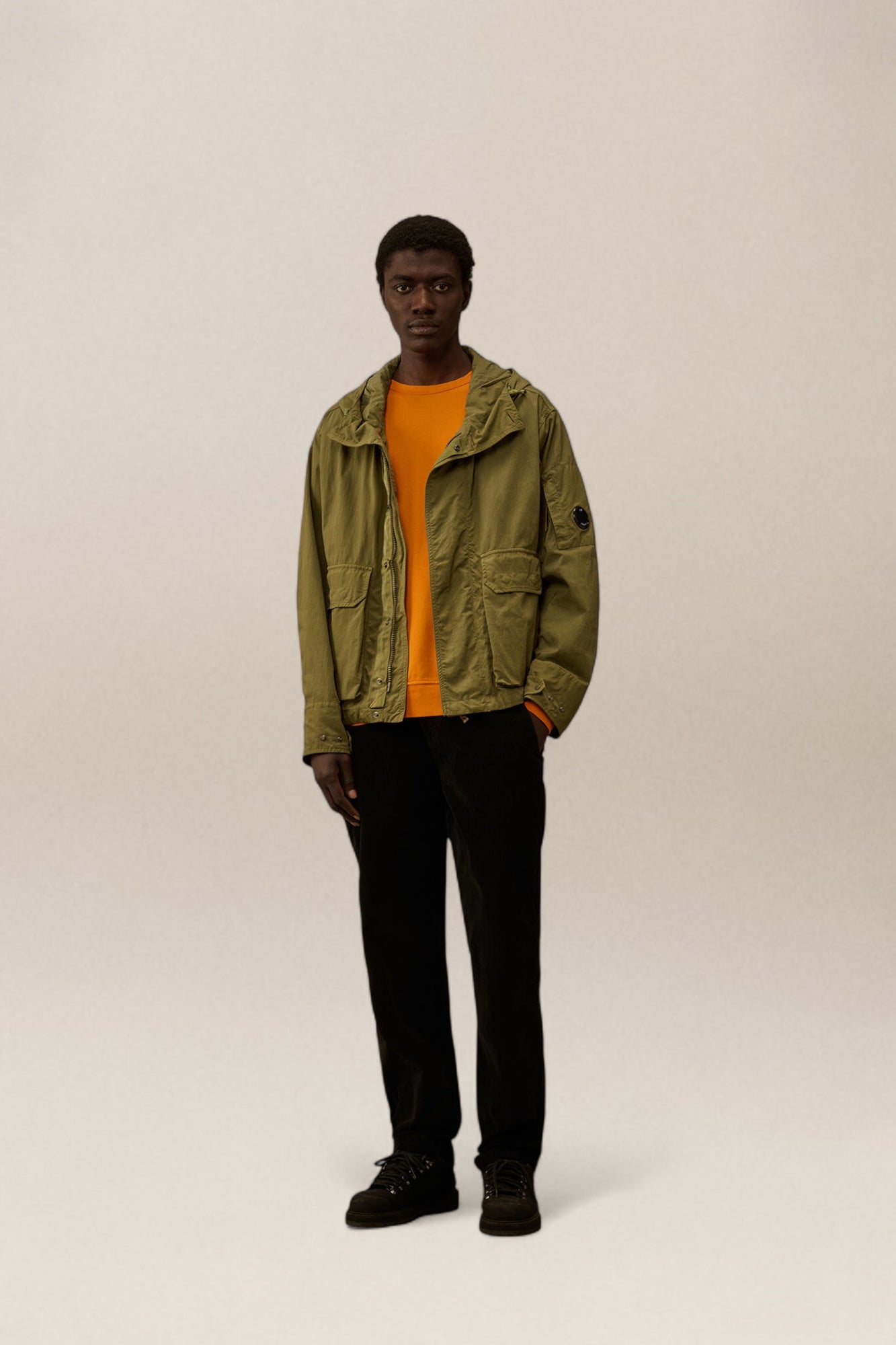 Twill Hooded Short Jacket