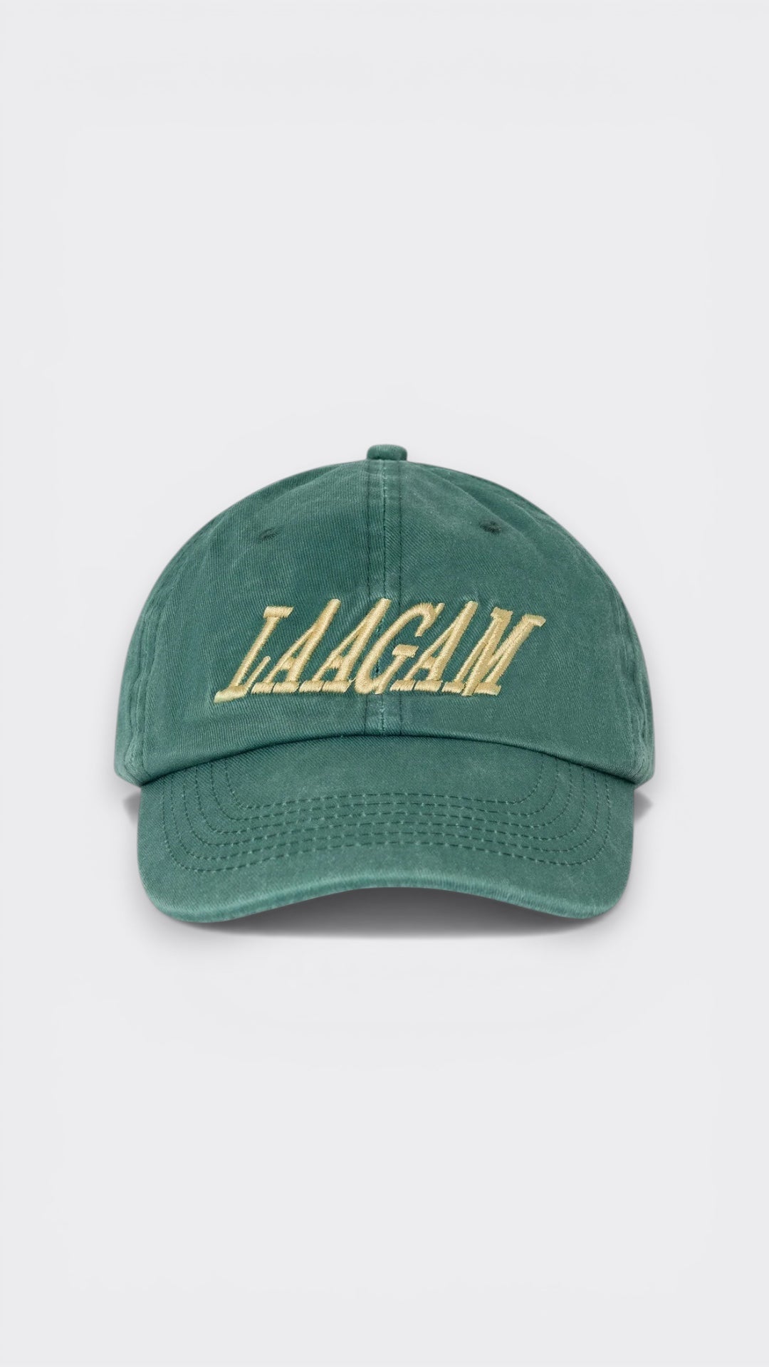 Green Embroidered Logo Cap