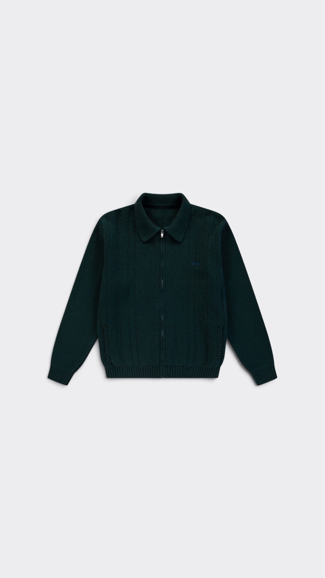 Cable Knit Zip Cardigan