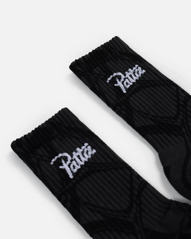 Patta Thorns Socks Grey Pinstripe