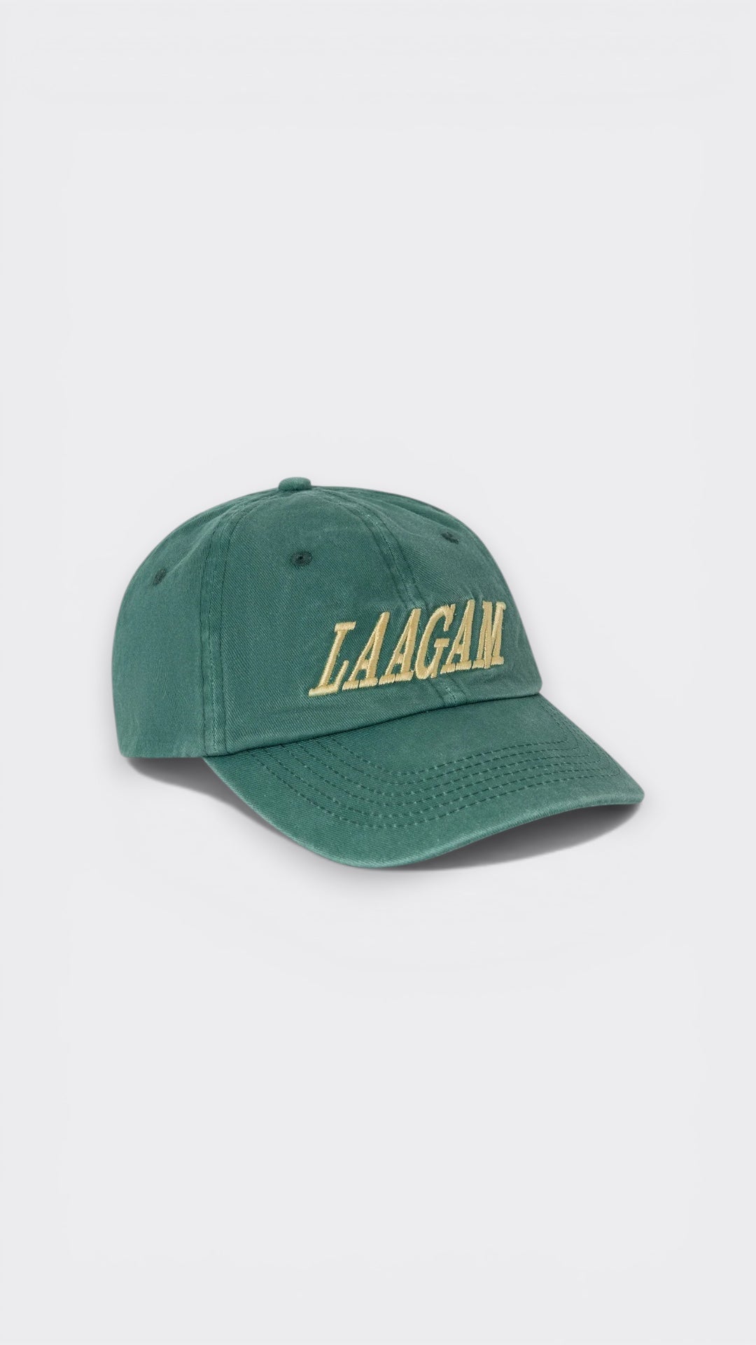 Green Embroidered Logo Cap