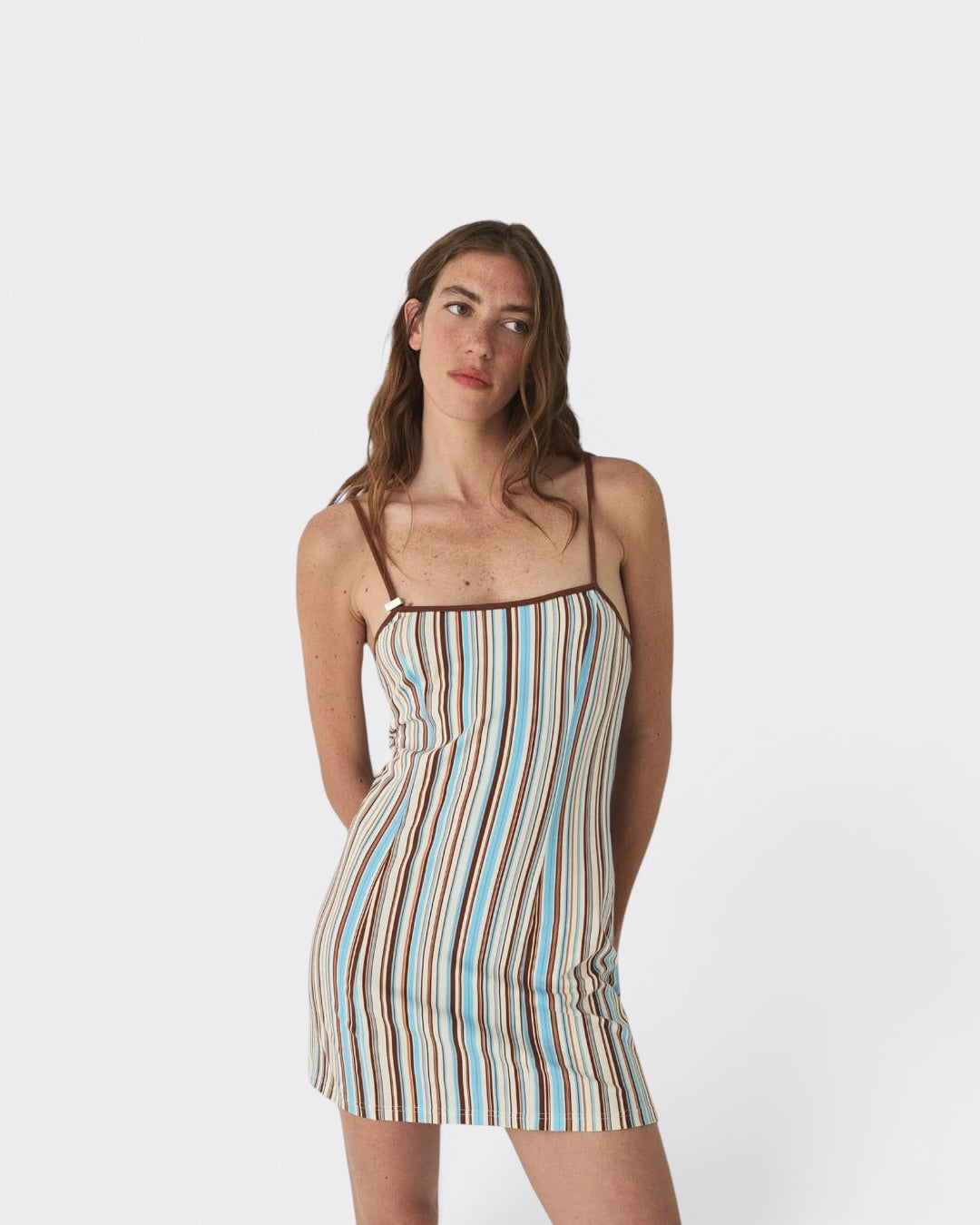 Mirel Striped Short Dress