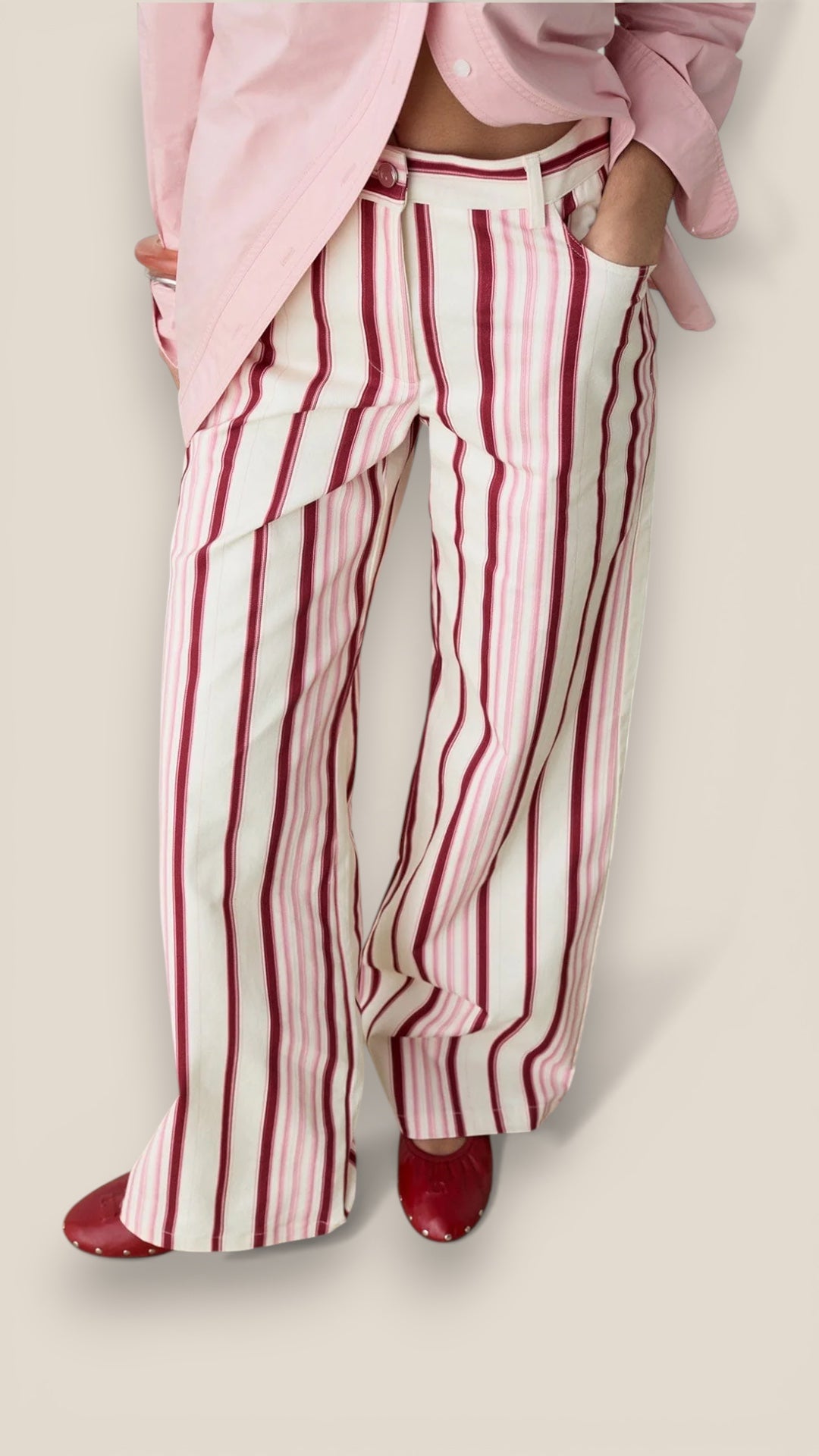 Leroy Pink Striped Pants