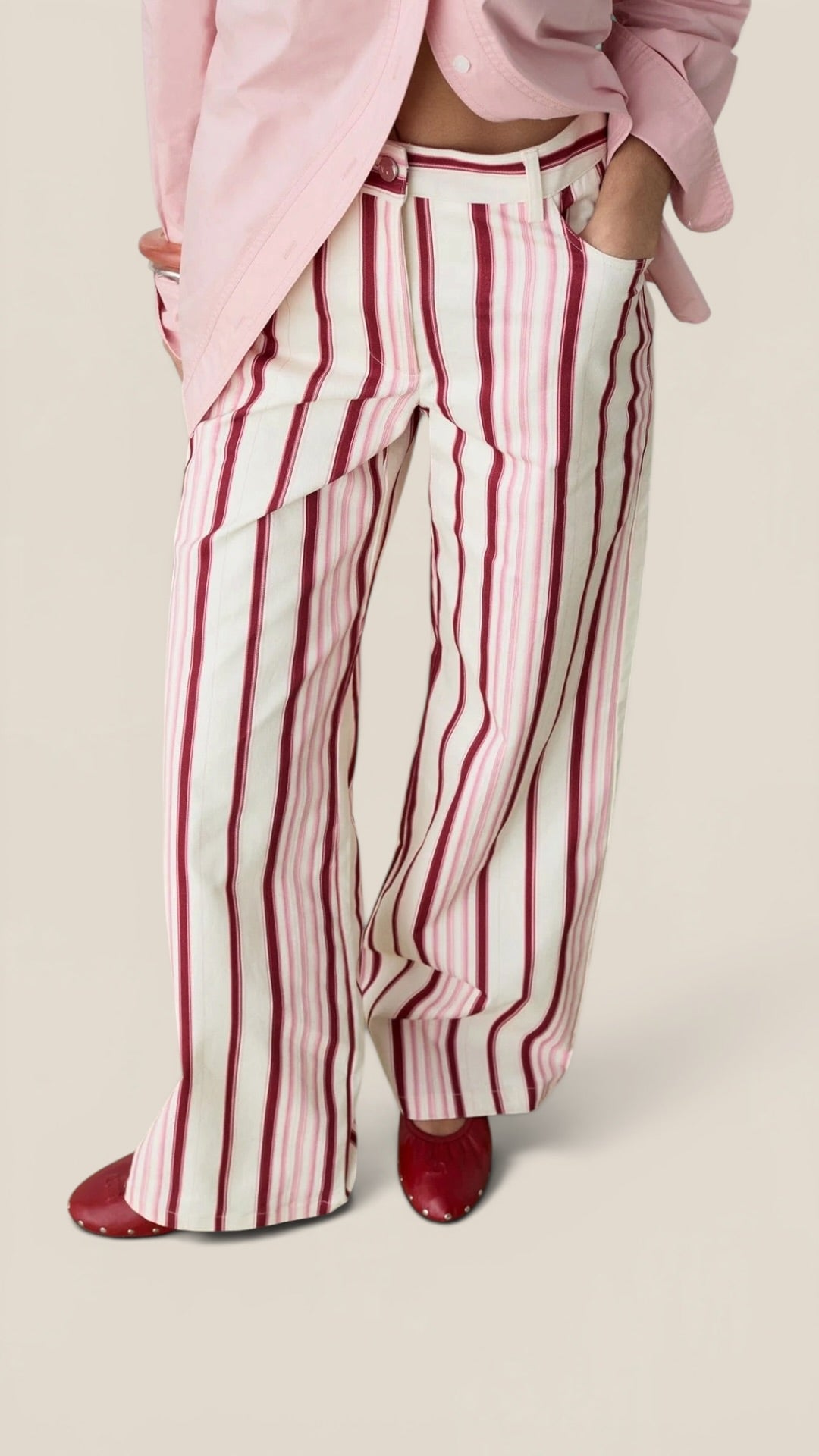 Leroy Pink Striped Pants