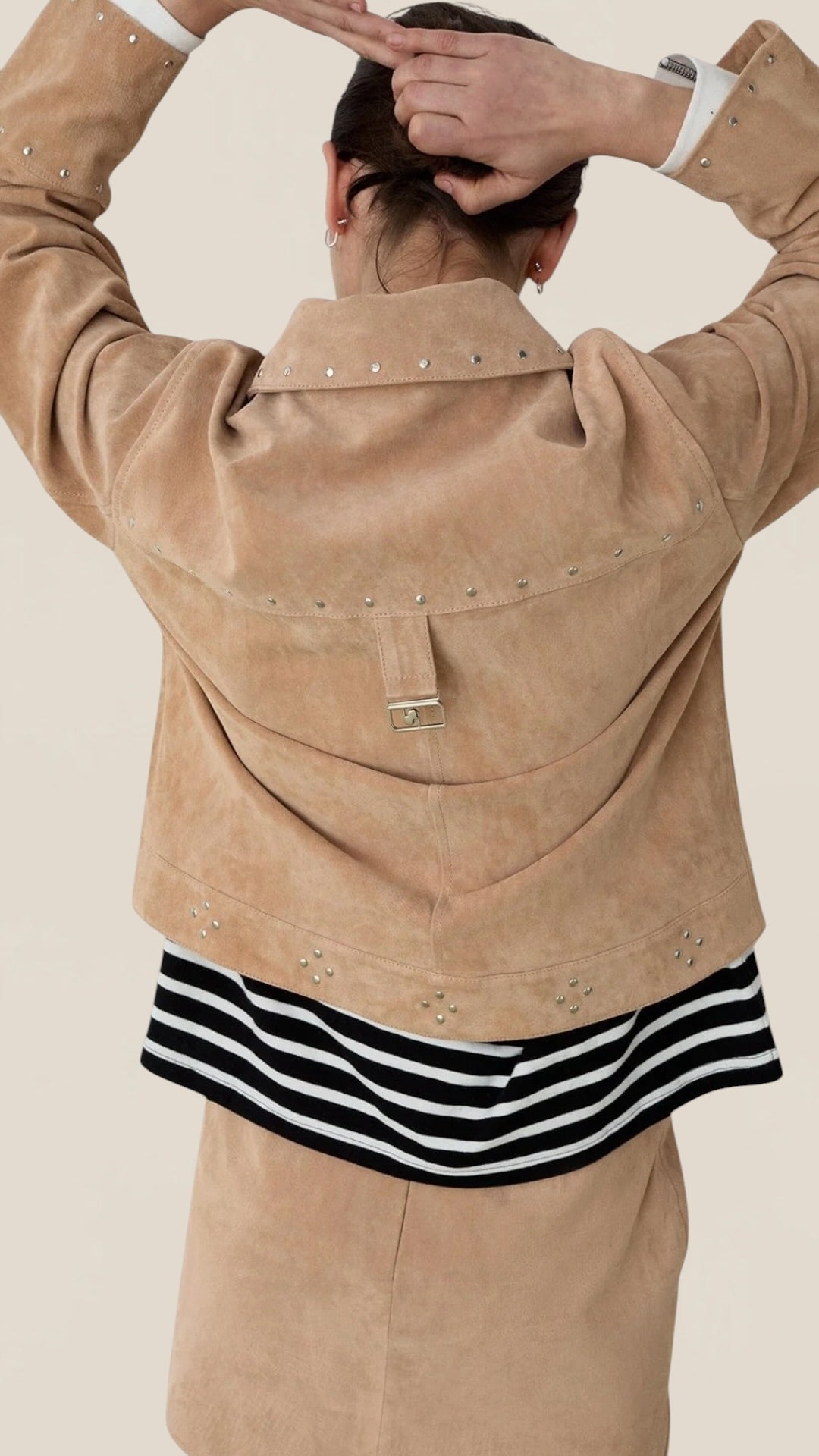 Luana Real Suede Taupe Jacket