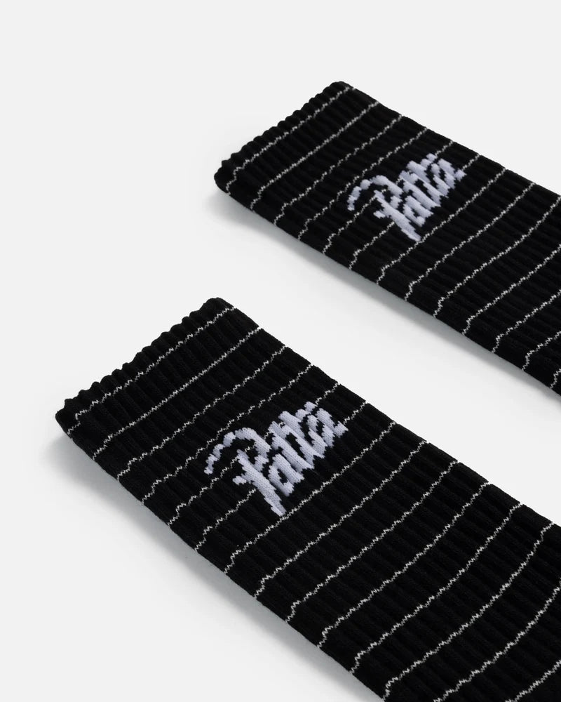 Patta Striped Socks Black Iris