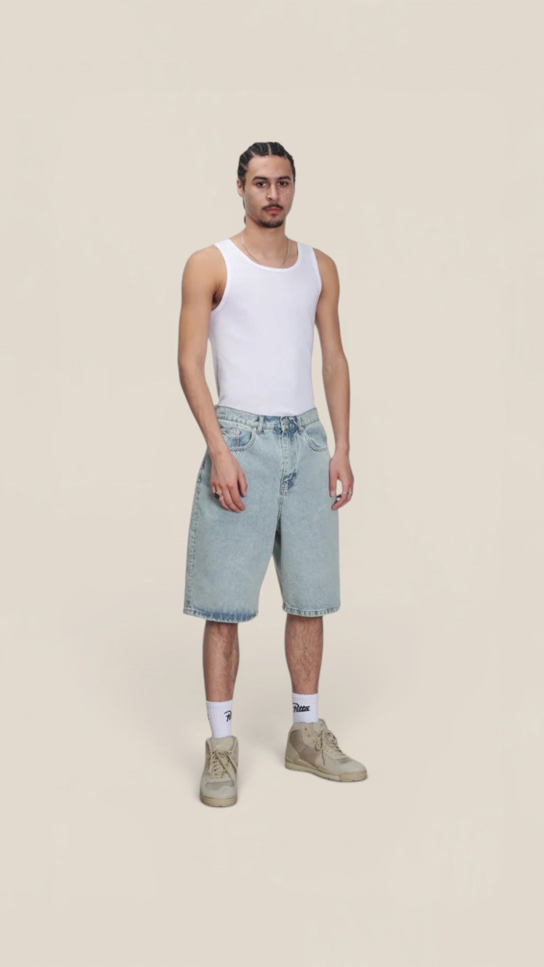 Patta Light Wash Denim Shorts