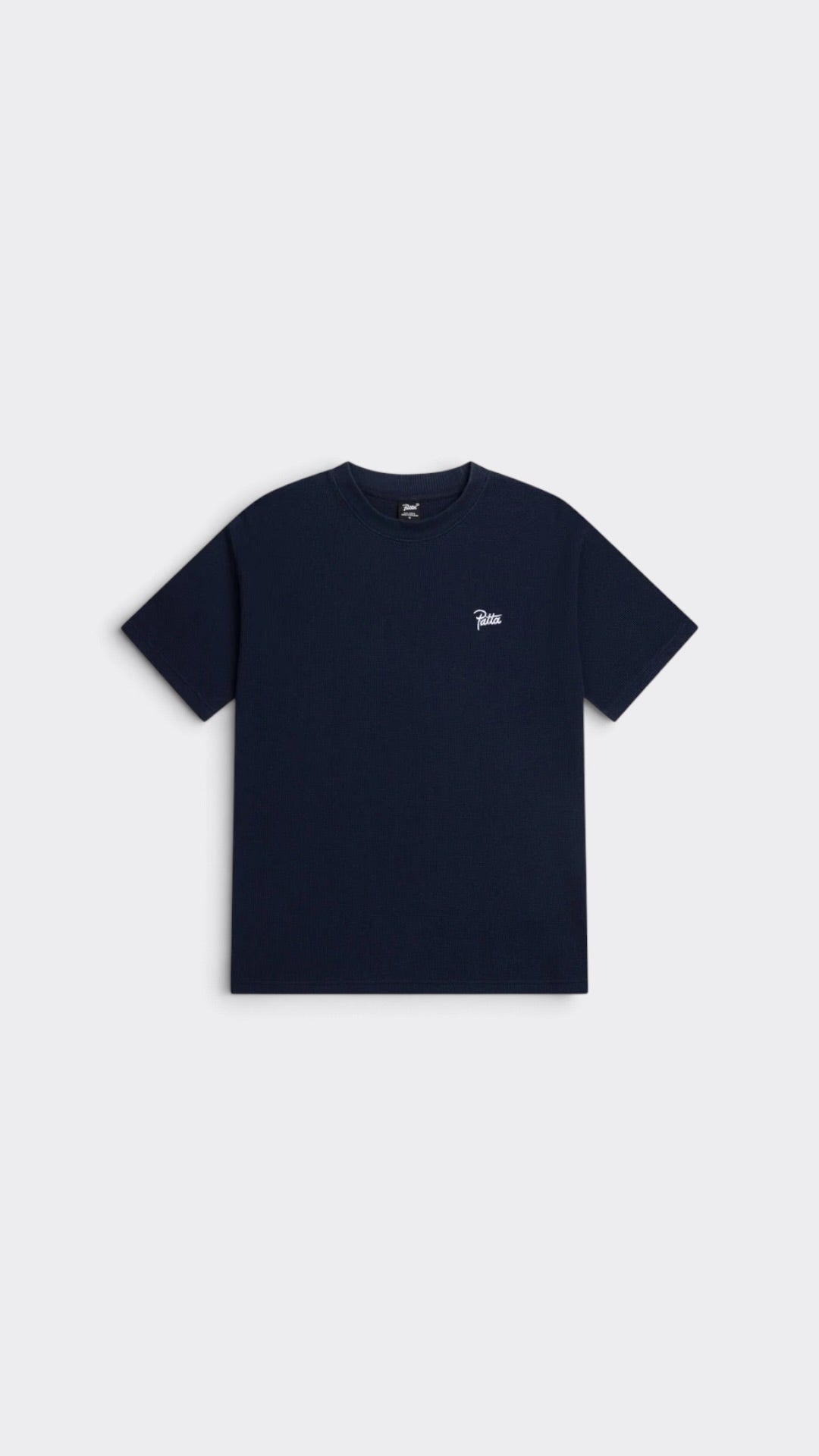 Patta Waffle Script Logo T-Shirt Black Iris