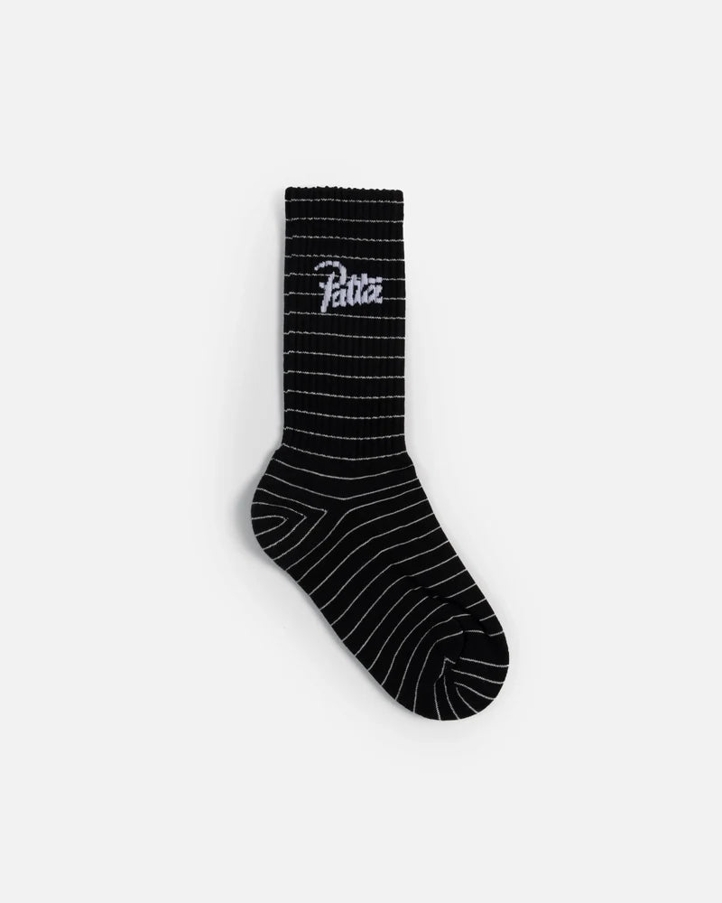 Patta Striped Socks Black Iris